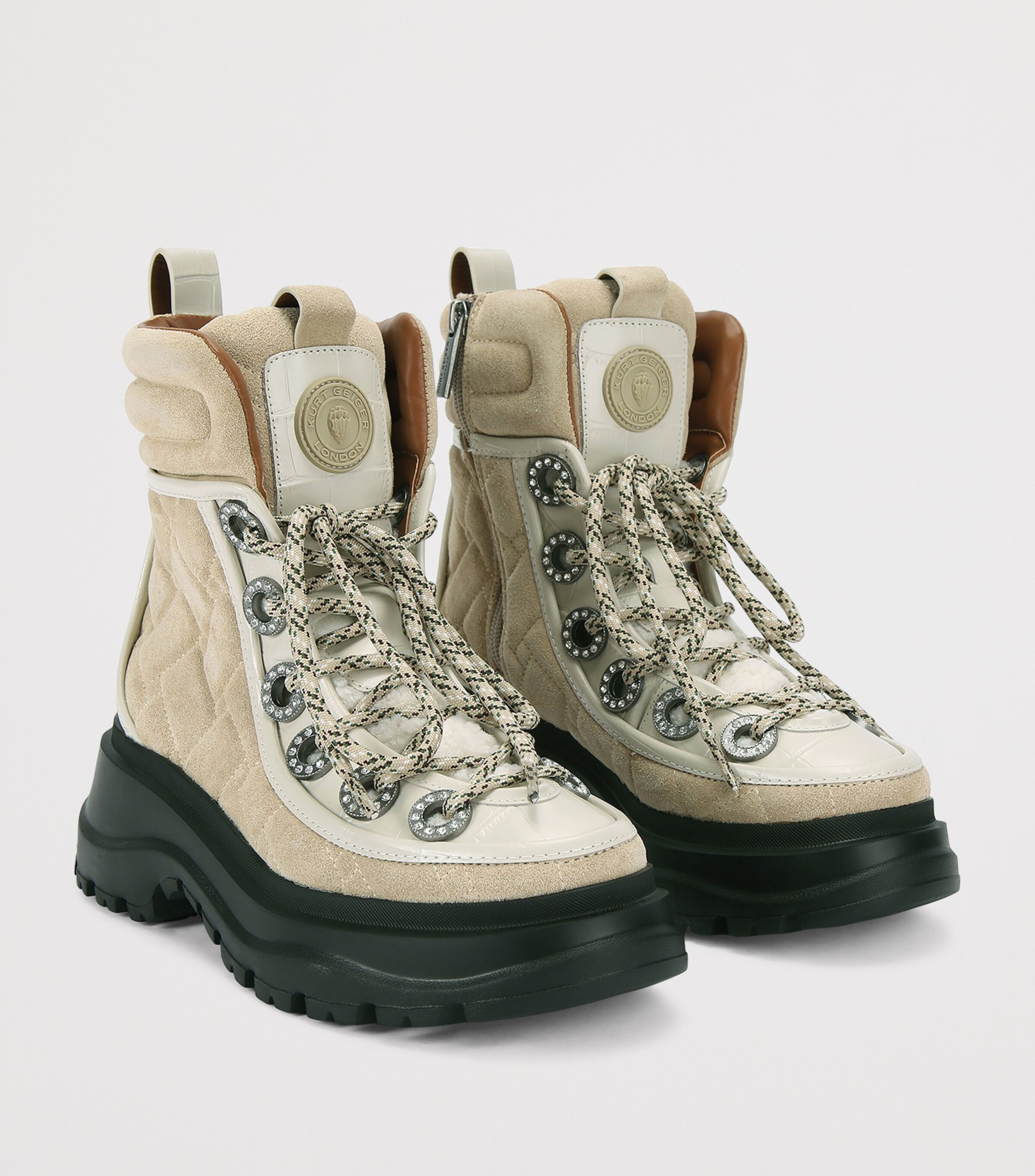Embellished Kensington Hiker Boots BEIGE Image 3