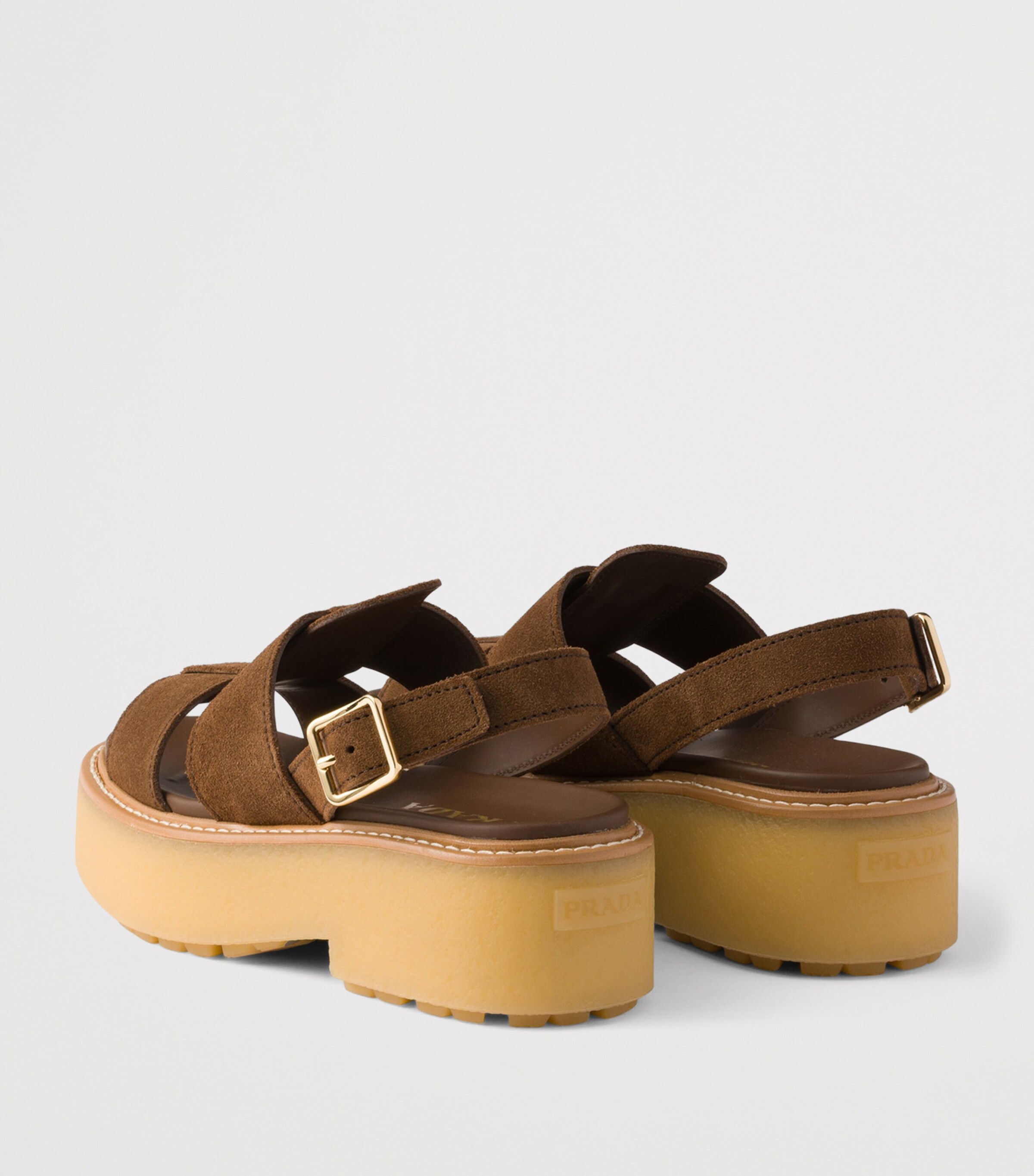 Prada Suede Platform Sandals 55 Image 2