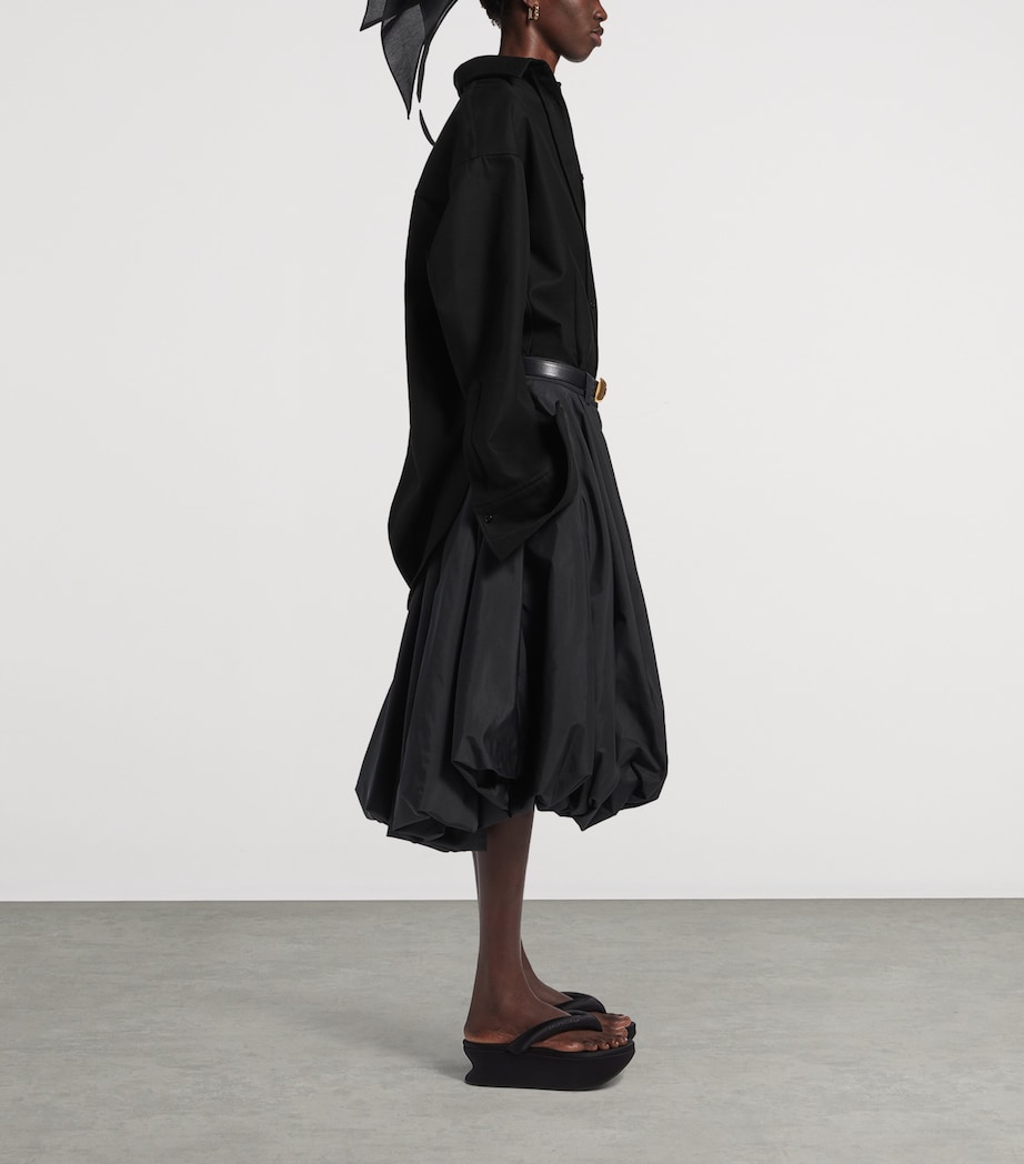 Balenciaga Womens Cotton Elongated Hem Shirt Image 4