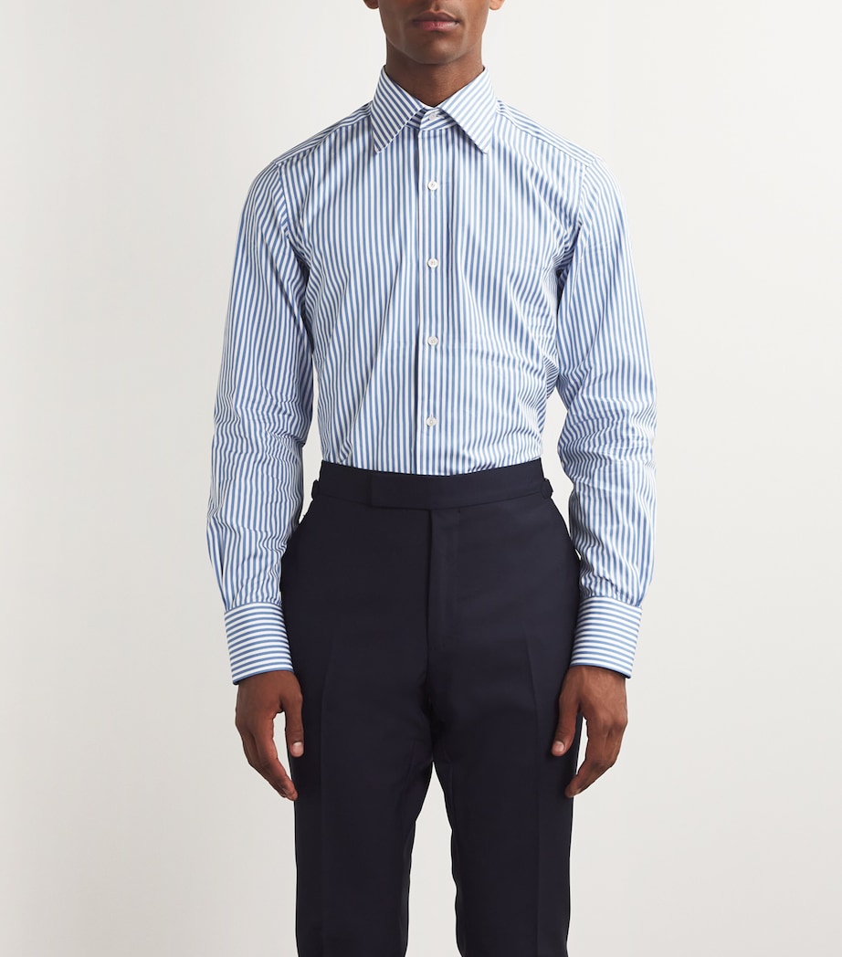 Cotton Baton Striped Shirt XAW2B Image 3