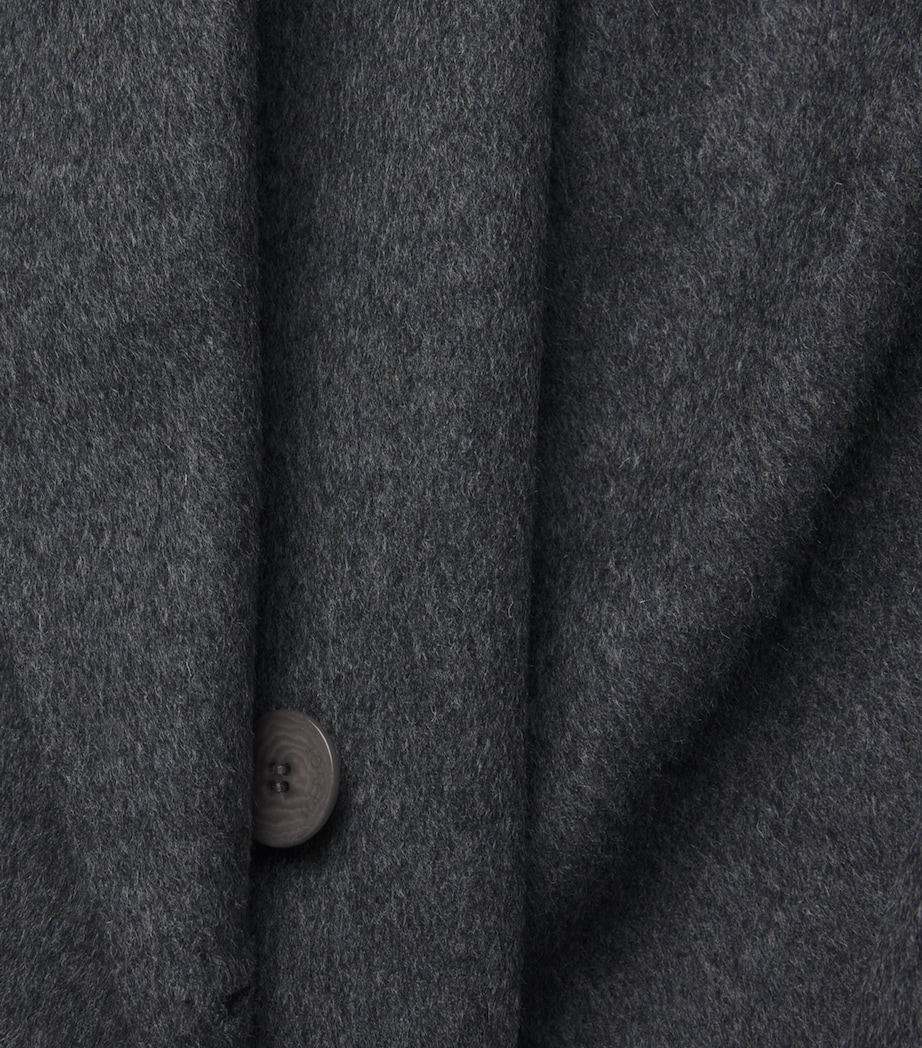 Double-Faced Wool-Cashmere Costa Coat SMOKE Image 5