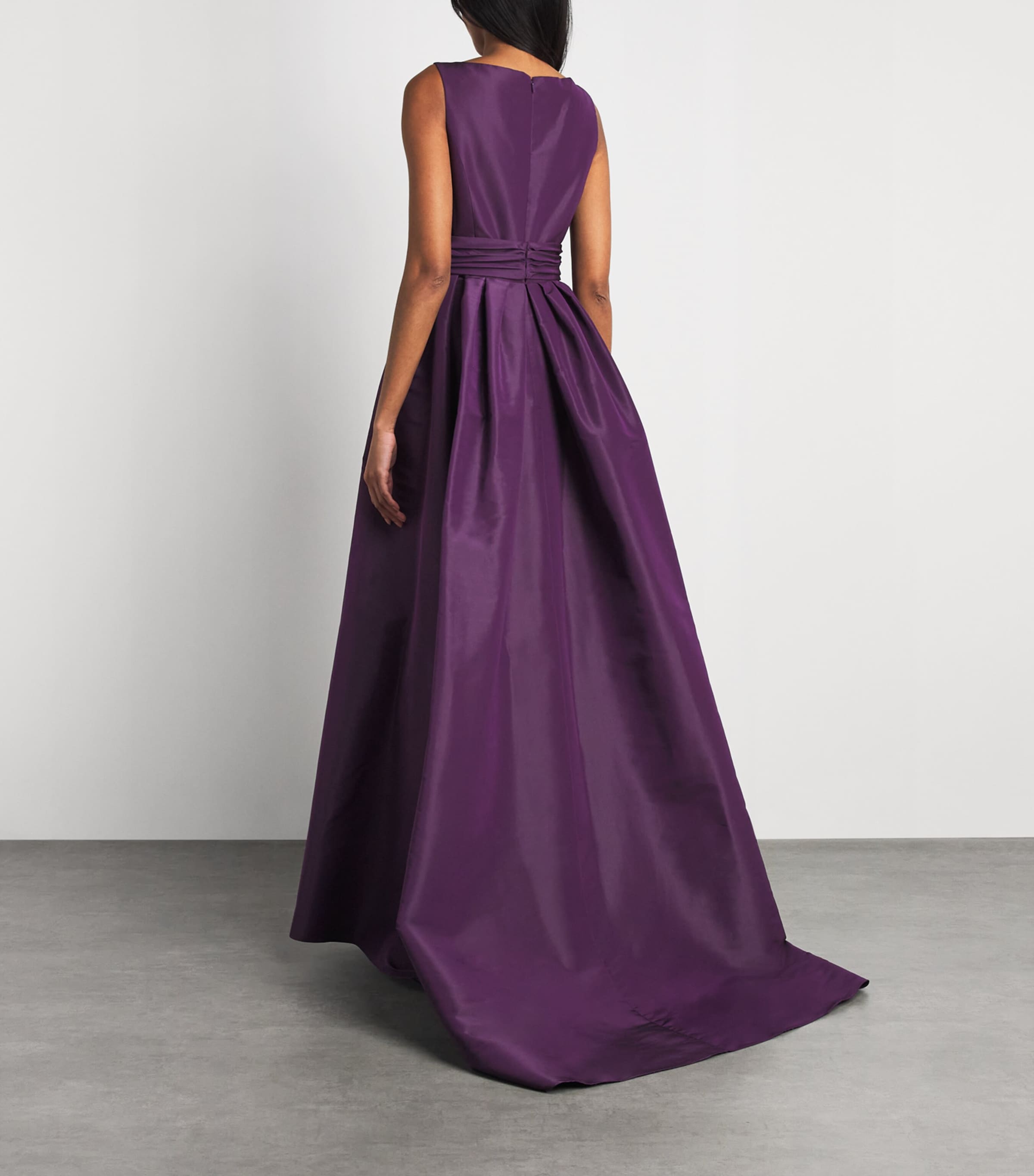 Carolina Herrera Womens Silk Column Gown Plum Image 4