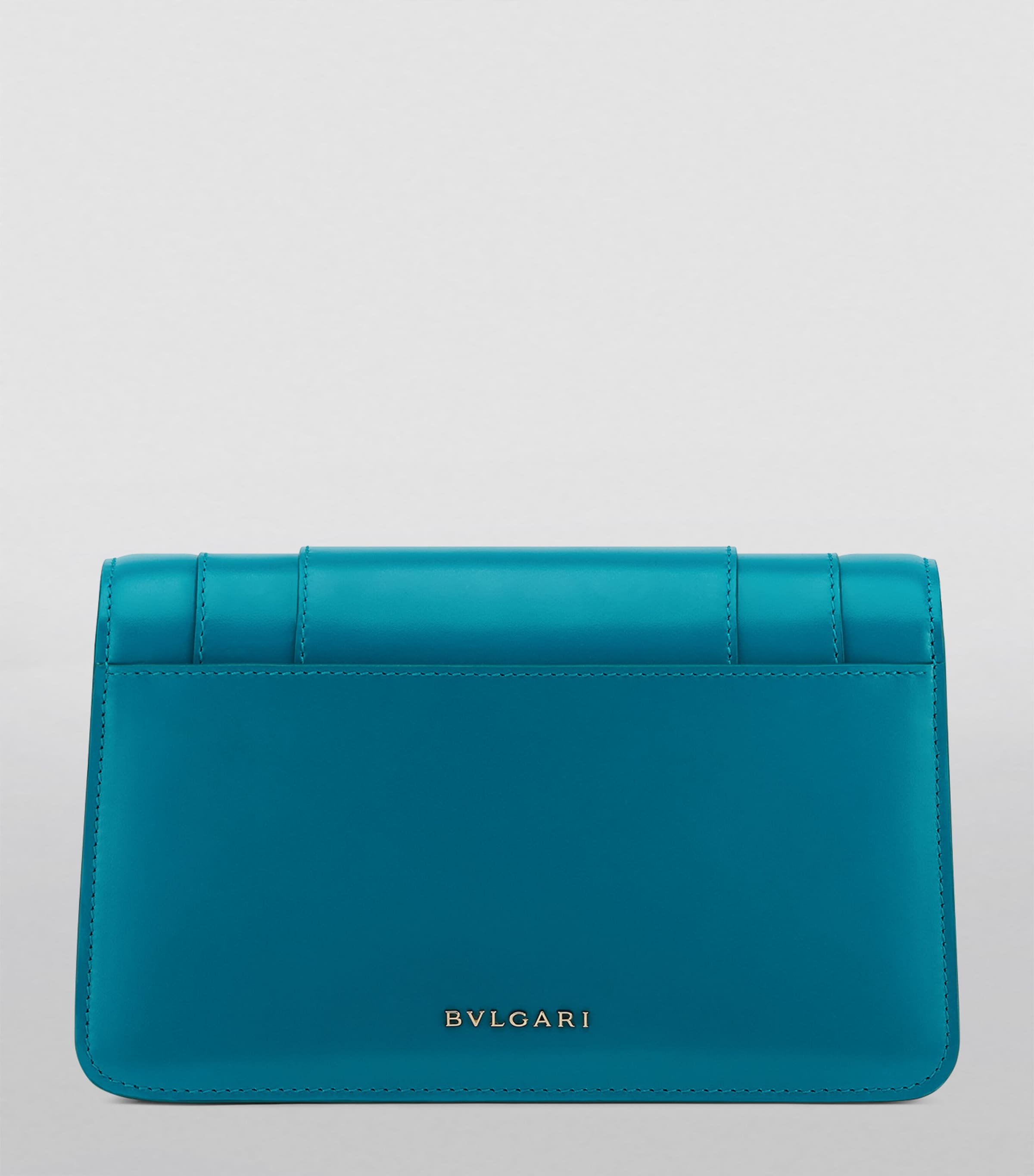 Bvlgari Blue Leather Serpenti Forever East-West Shoulder Bag