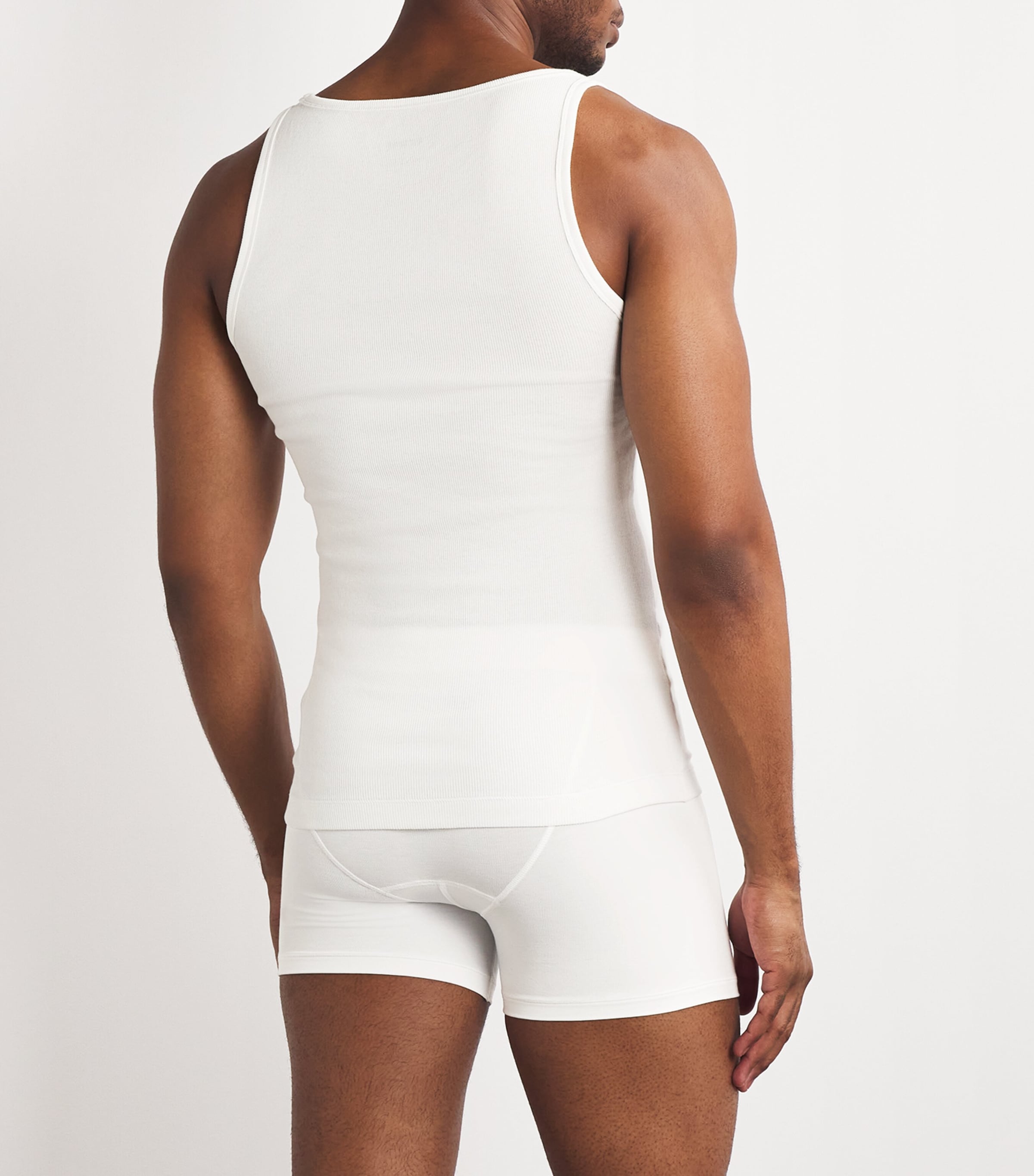 Cotton Ribbed Tank Tops (Pack of 3) CHALK Image 3