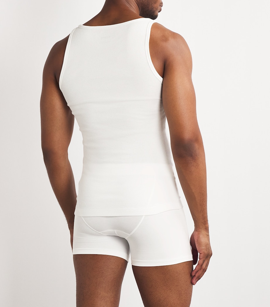 Cotton Ribbed Tank Tops (Pack of 3) CHALK Image 3