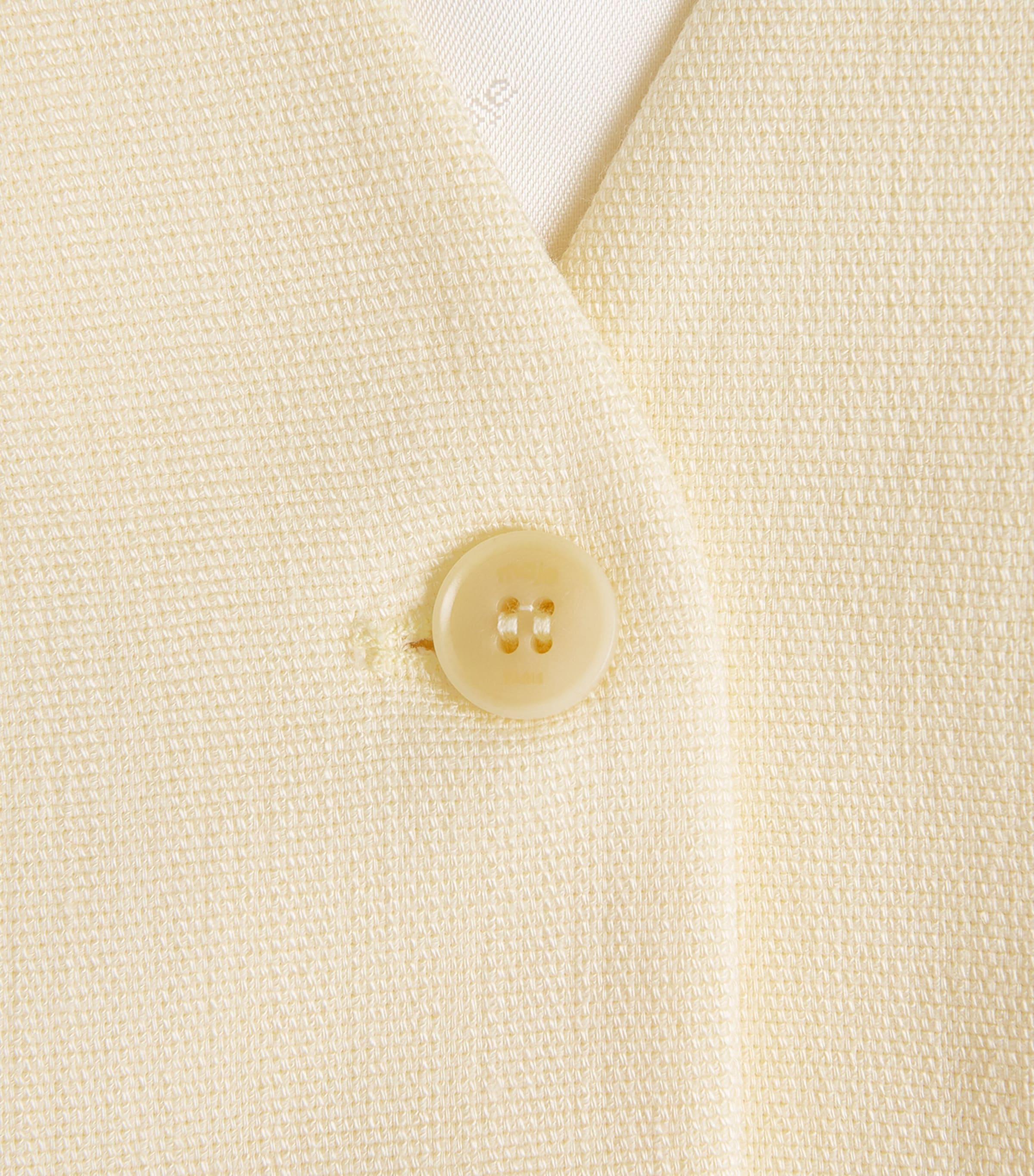 Maje Womens Tailored Waistcoat Pale Yellow Image 6