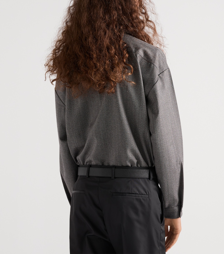 Wool Zippered Shirt F0031 Image 5