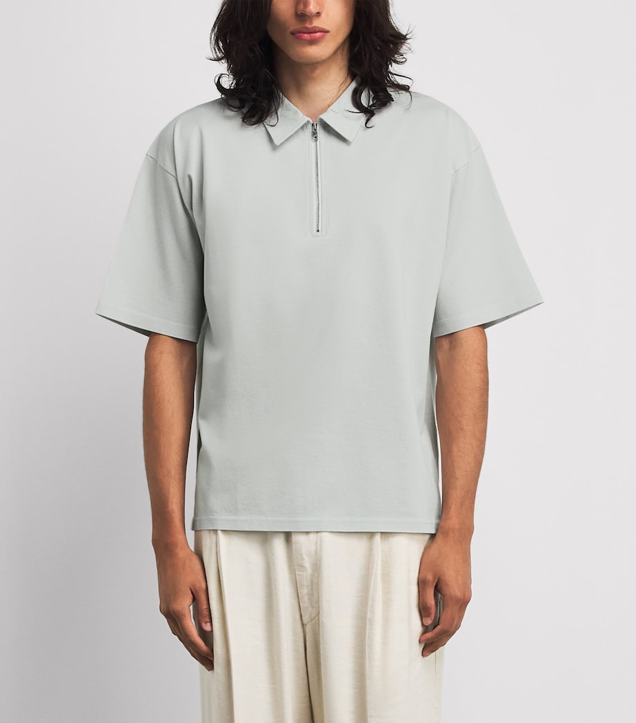 FRAME Mens Cotton Piqué Polo Shirt Palb Image 4