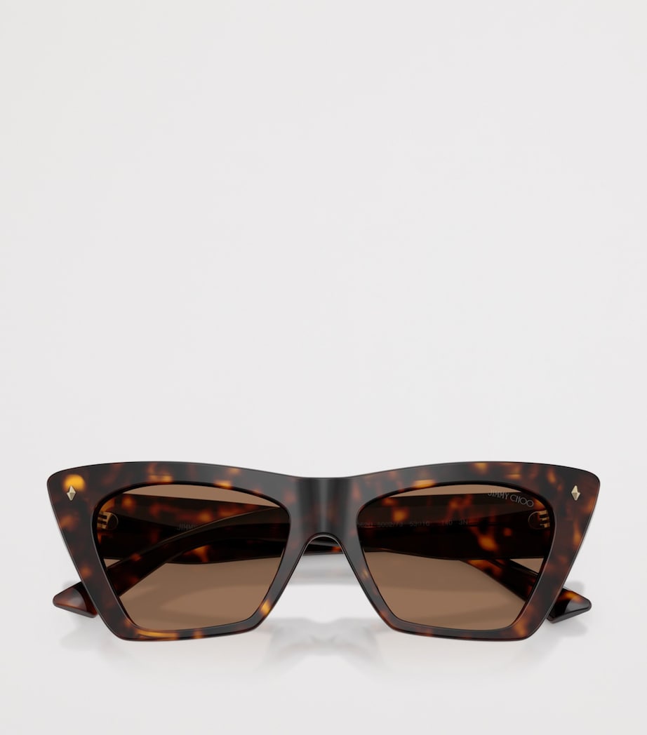 Jimmy Choo Square Cat Eye Sunglasses Brown Image 5