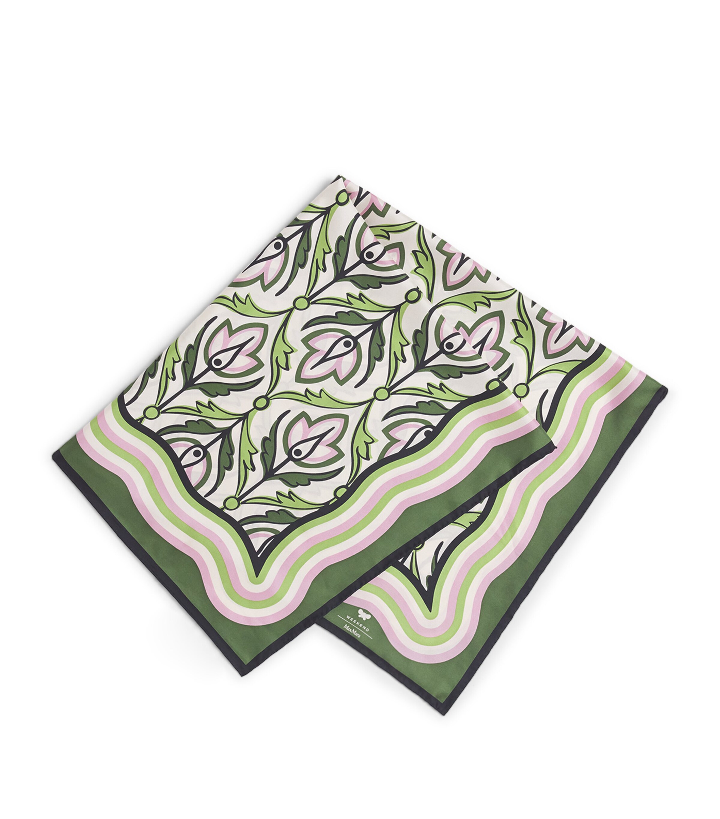 Silk Printed Square Scarf ANTIQUE ROSE Image 1