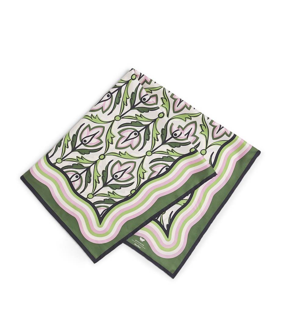 Silk Printed Square Scarf ANTIQUE ROSE Image 1