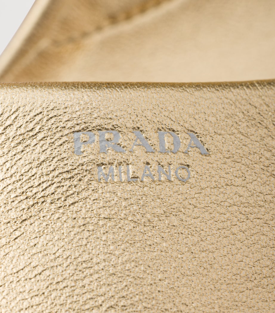 Metallic Leather Platform Sandals F0522 Image 5