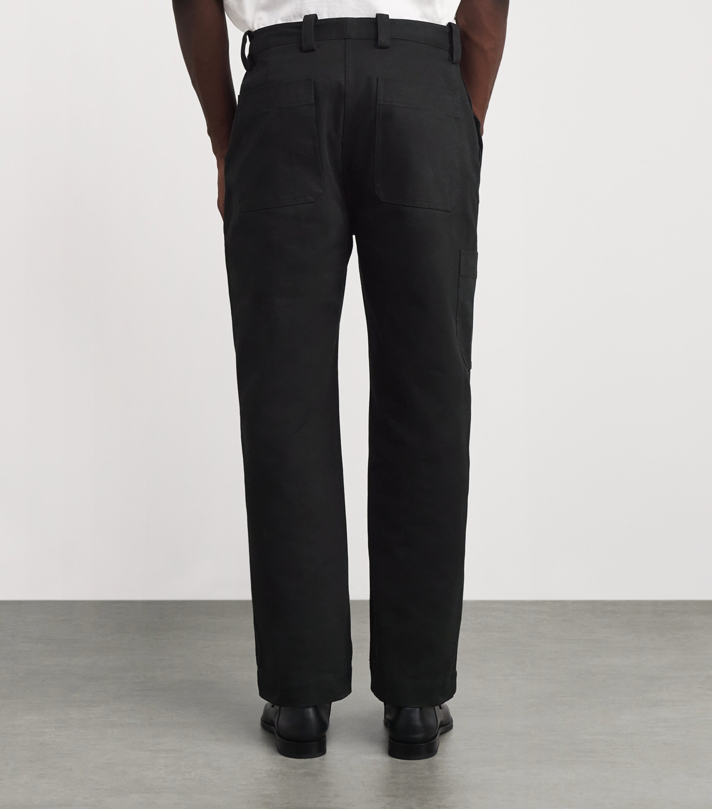 x Aaron Levine Cotton Canvas Denver Cargo Trousers BLACK Image 4