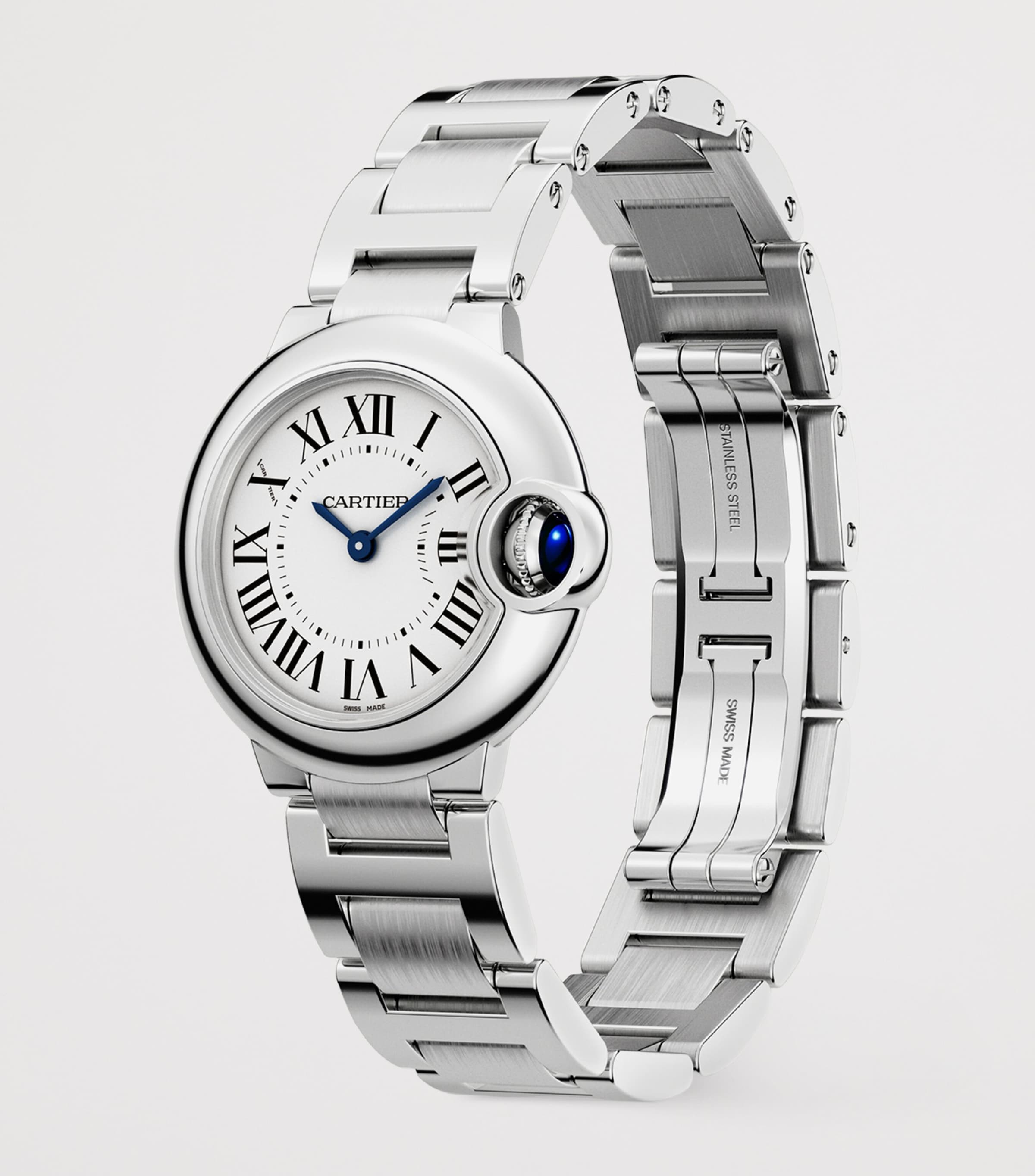 Stainless Steel Ballon Bleu de Cartier Watch 28mm SILVER Image 4