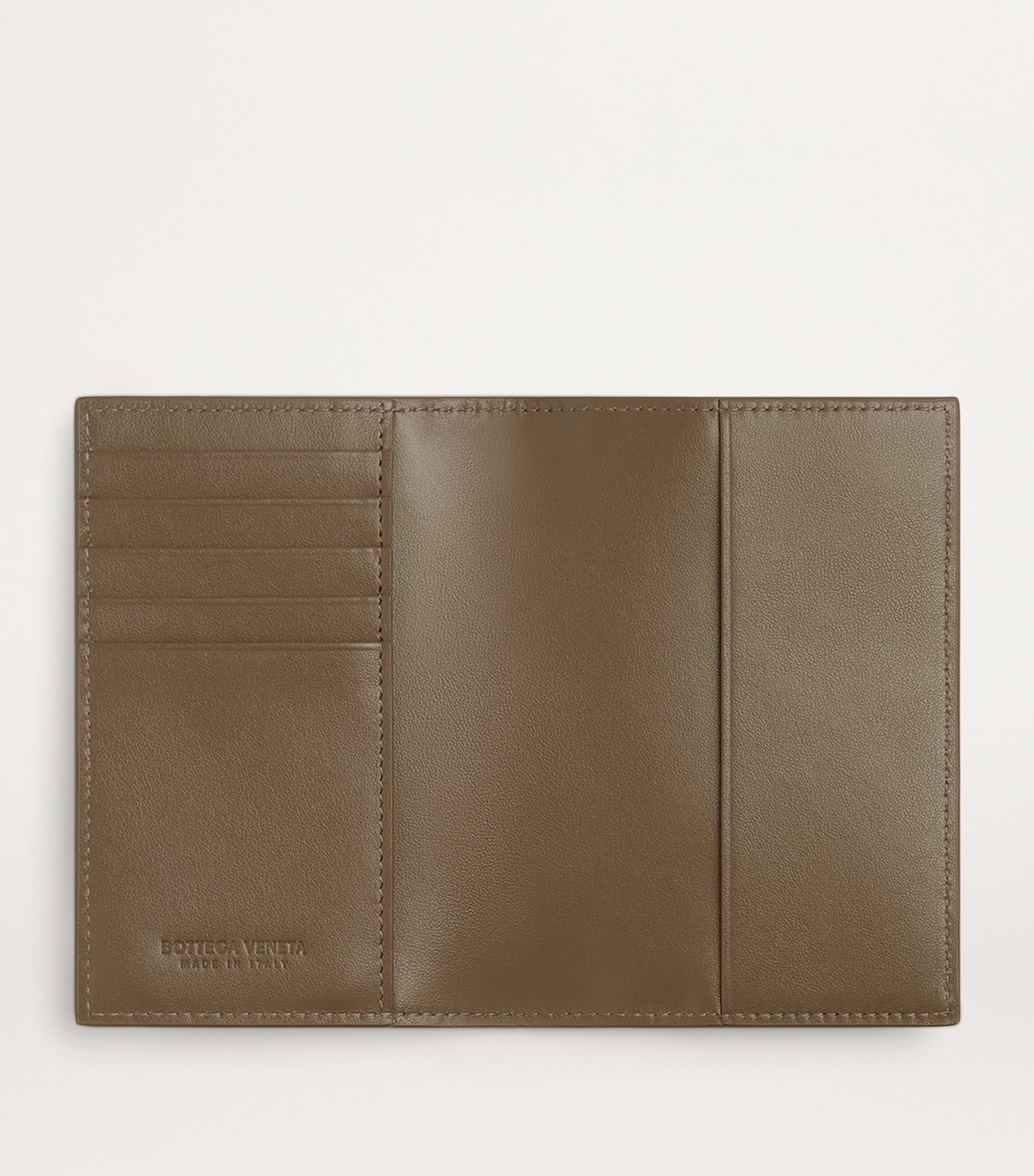 Bottega Veneta Leather Intrecciato Passport Holder Image 3