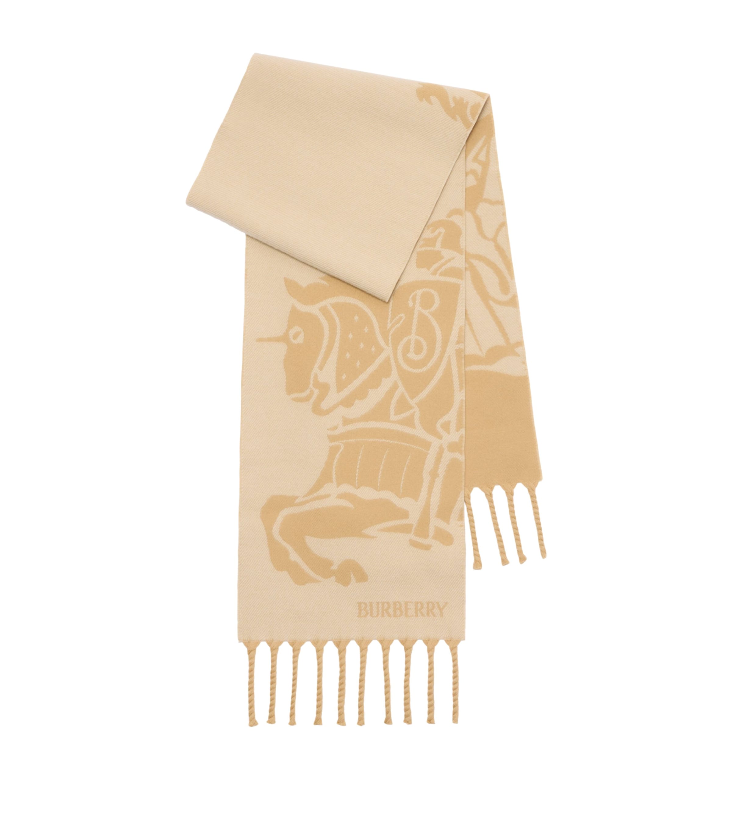 Wool Reversible EKD Scarf SAND Image 1