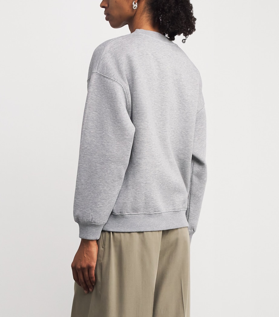 Cotton-Blend Spencer Sweatshirt GREY MELANGE Image 4