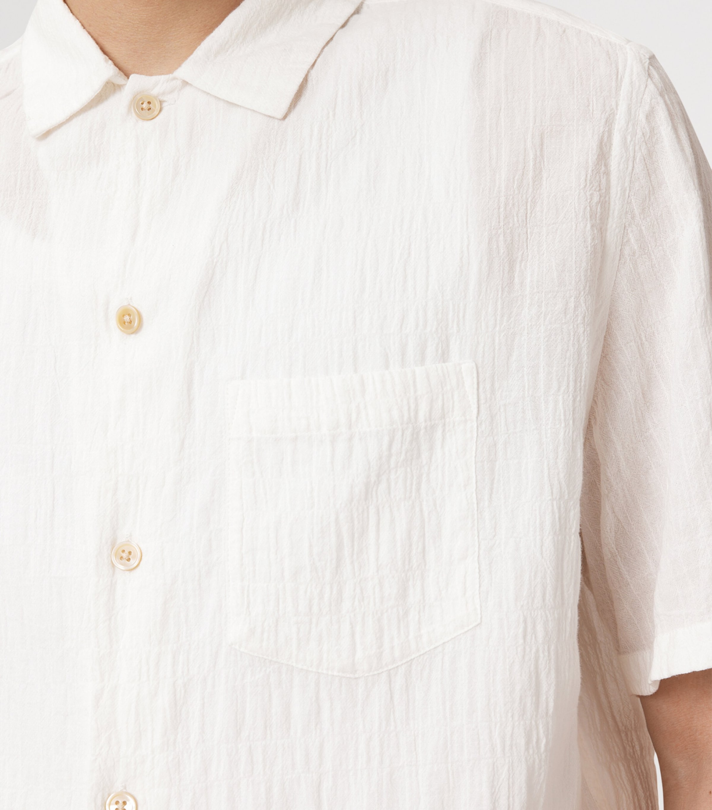 Organic Cotton-Blend Walton Shirt OFF WHITE Image 6
