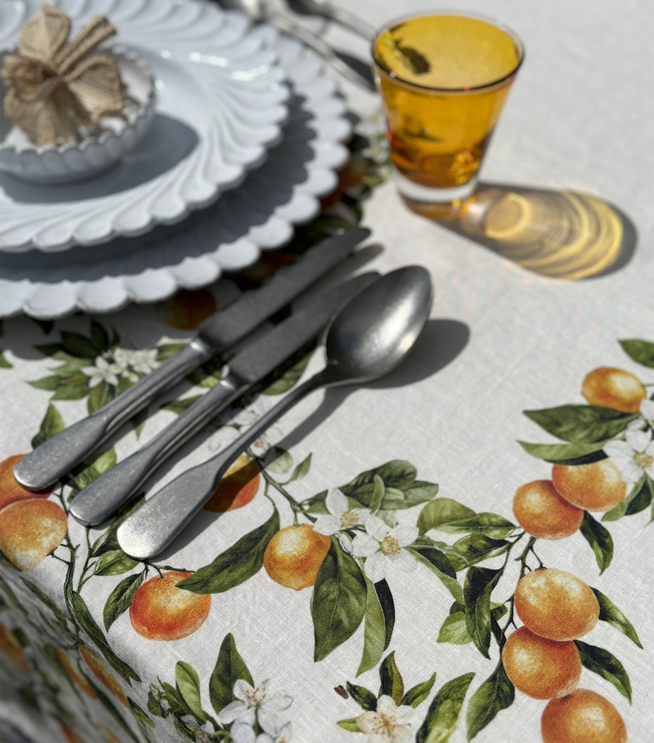 Linen L'Orangerie Tablecloth (380cm x 165cm) ORANGE Image 7
