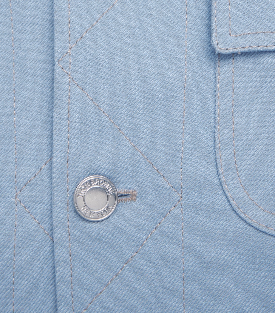 Denim Backstrap Utility Jacket LIGHT BLUE Image 5