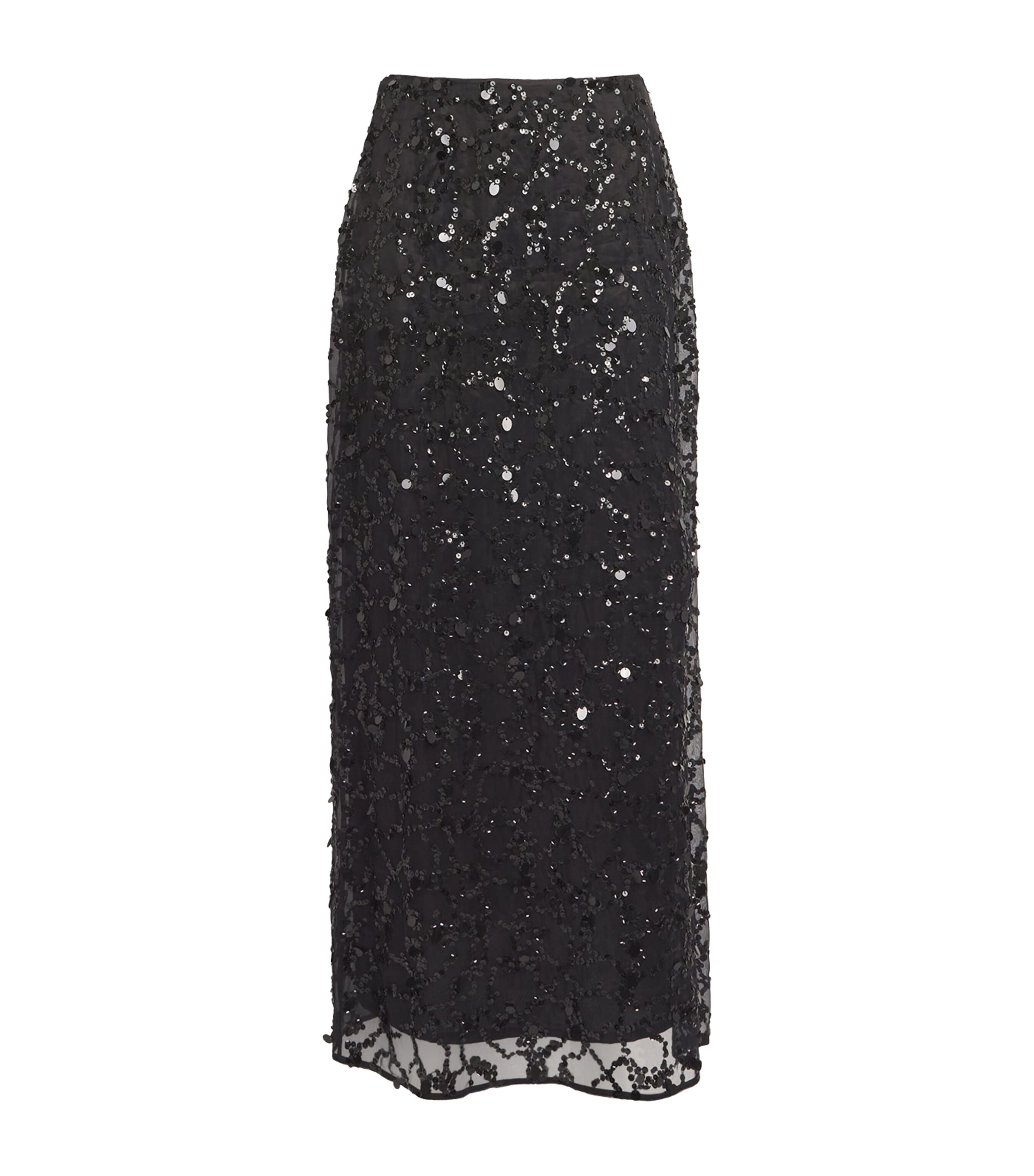 Shop Fabiana Filippi Scuba Circle Midi Skirt In Black