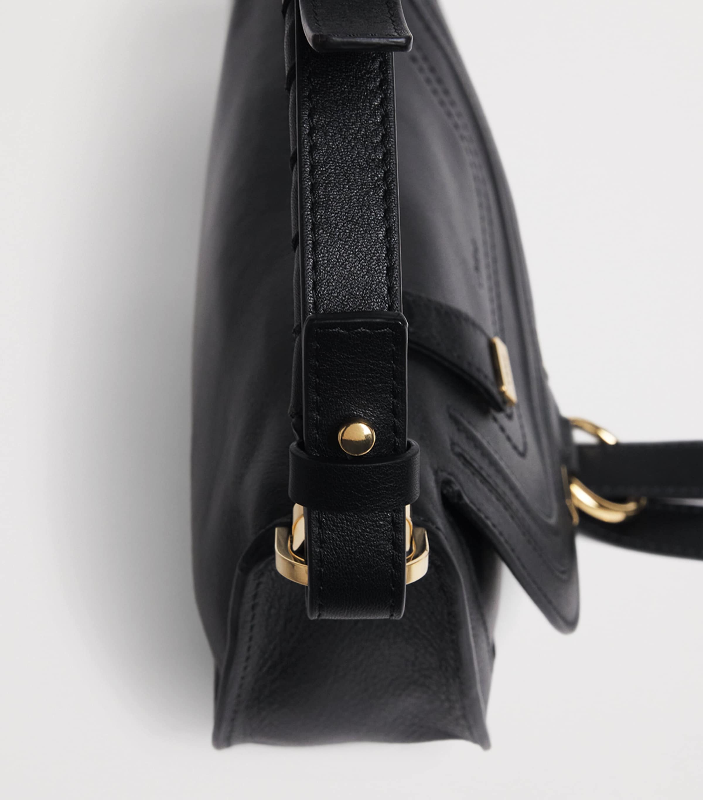 Mini Calfskin Marcie Shoulder Bag BLACK Image 4