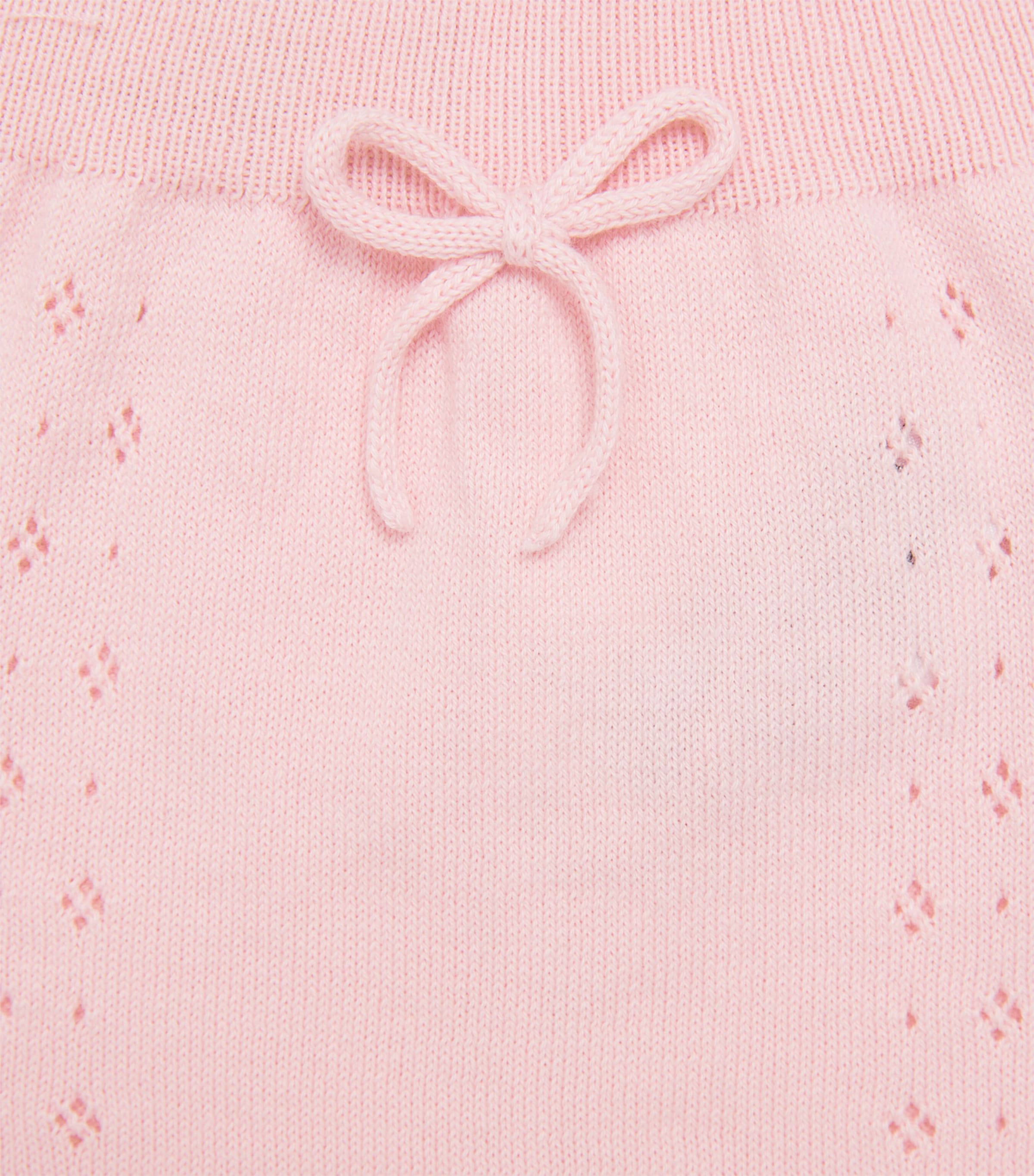 Cotton Knitted Top and Bloomers Set (0-6 Months) 322 H82 PASTEL PINK Image 4