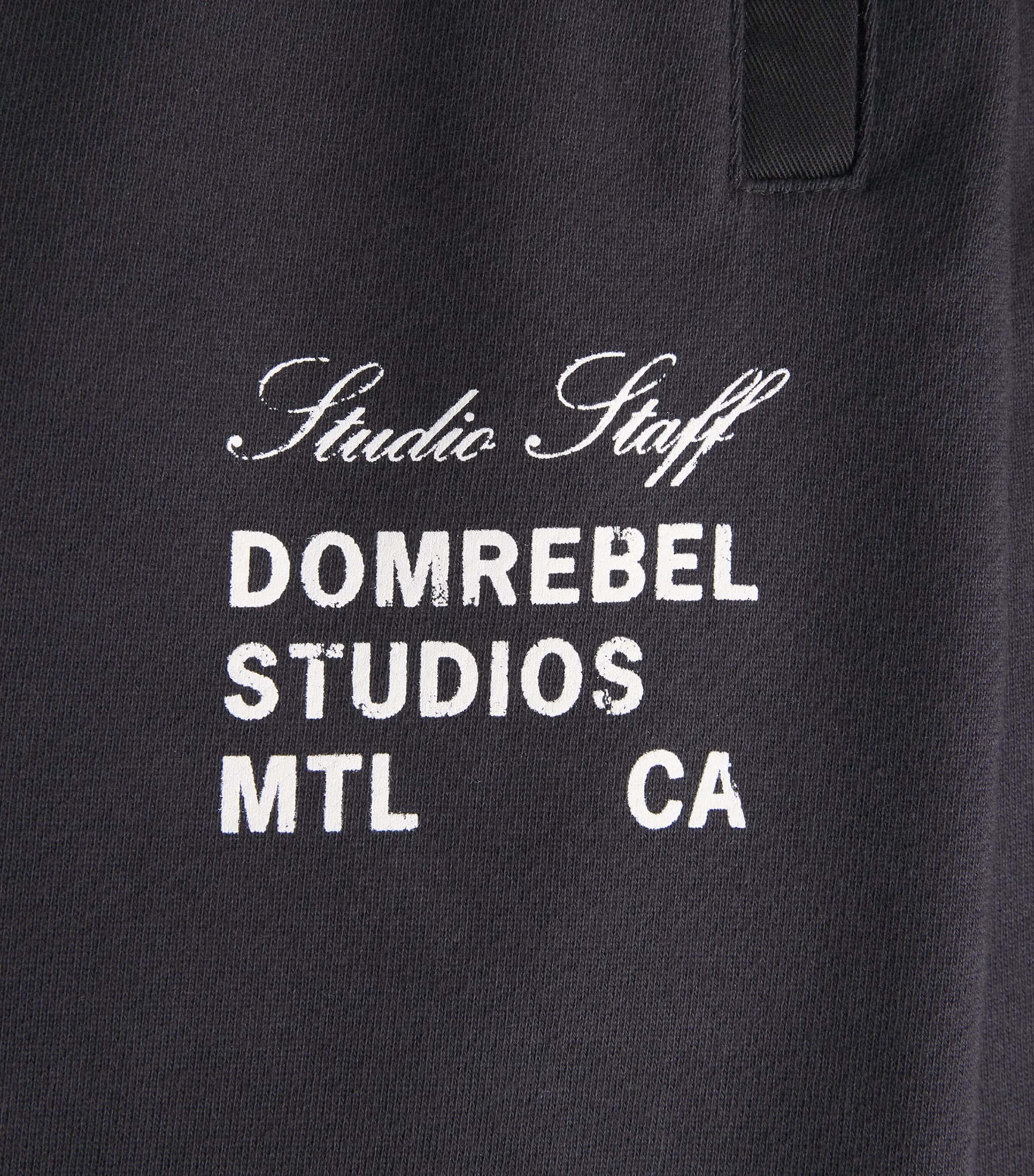 DOMREBEL Mens Cotton Staff Sweatpants Old Black Image 6