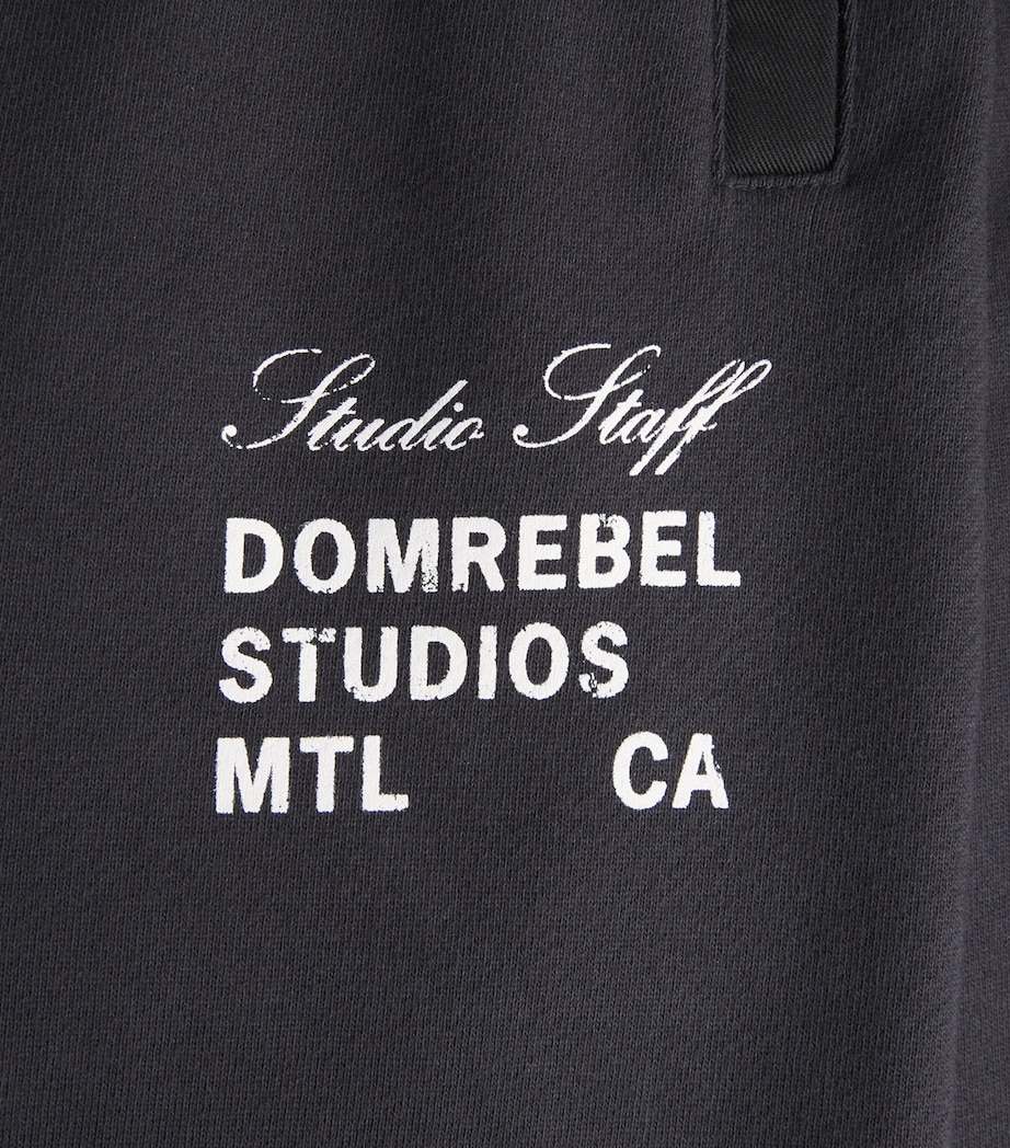 DOMREBEL Mens Cotton Staff Sweatpants Old Black Image 6