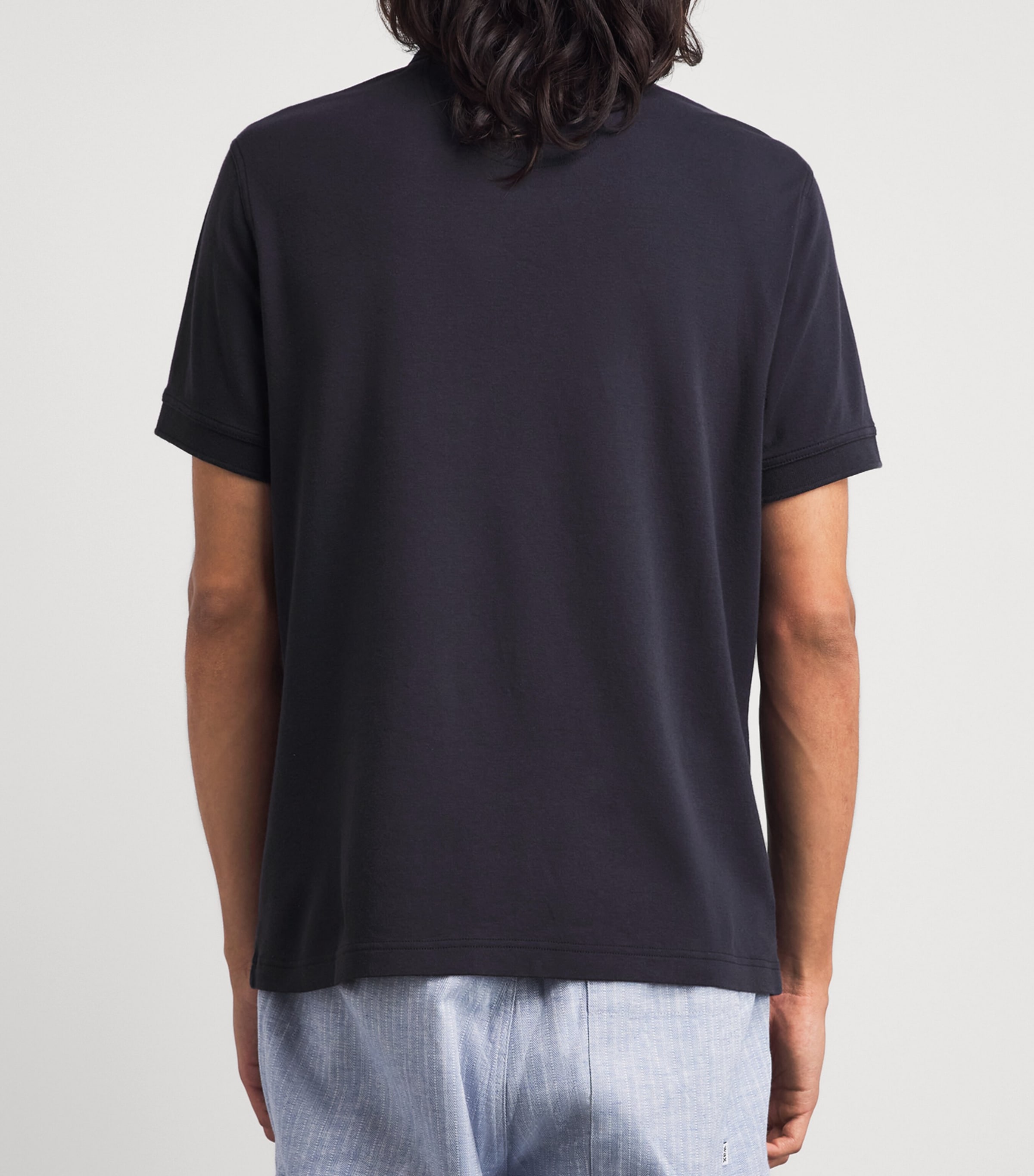Barbour Mens Zip-Up Crackehall Polo Shirt Dark Navy Image 5