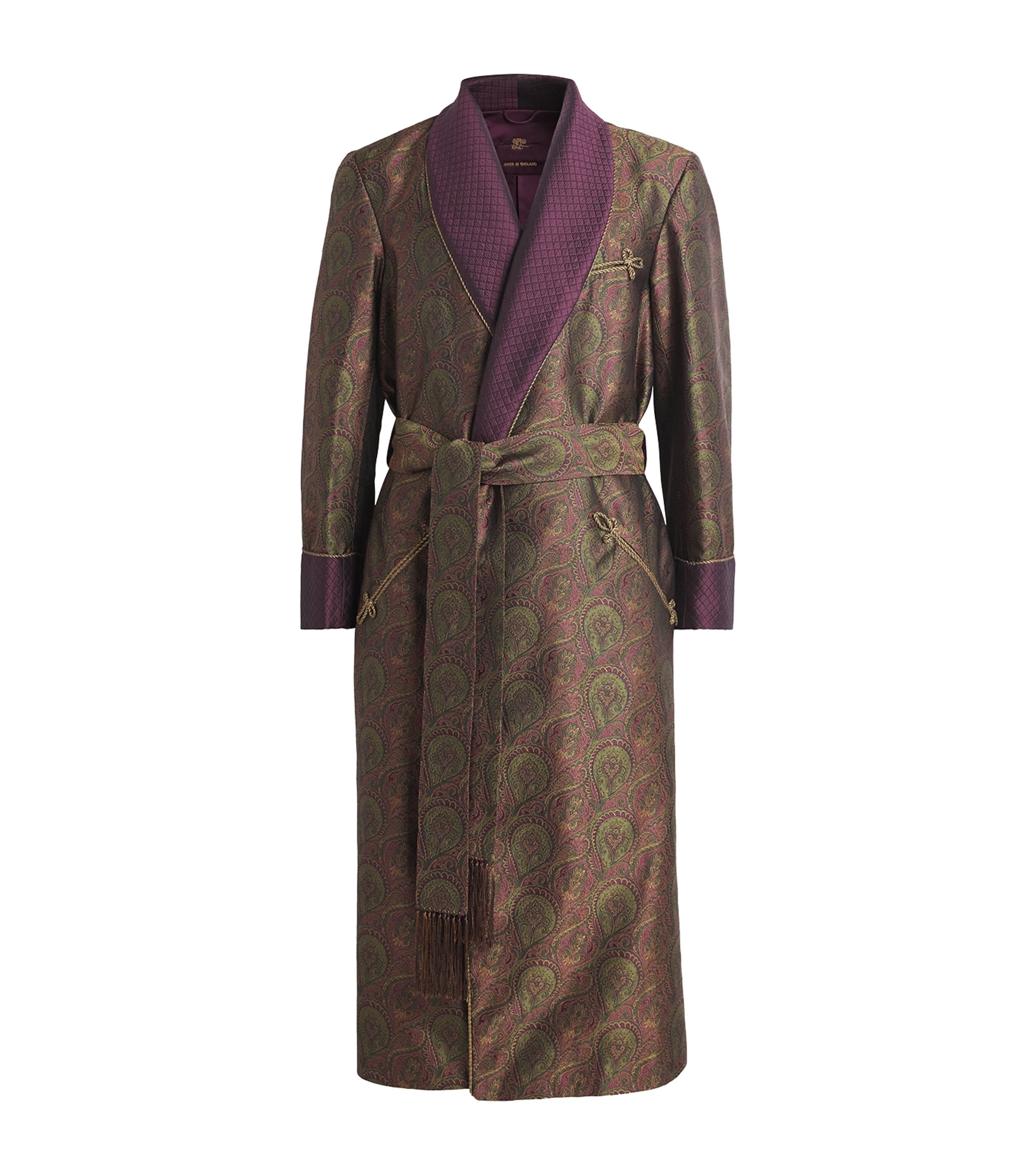 Silk Paisley Print Dressing Gown MULTI Image 1