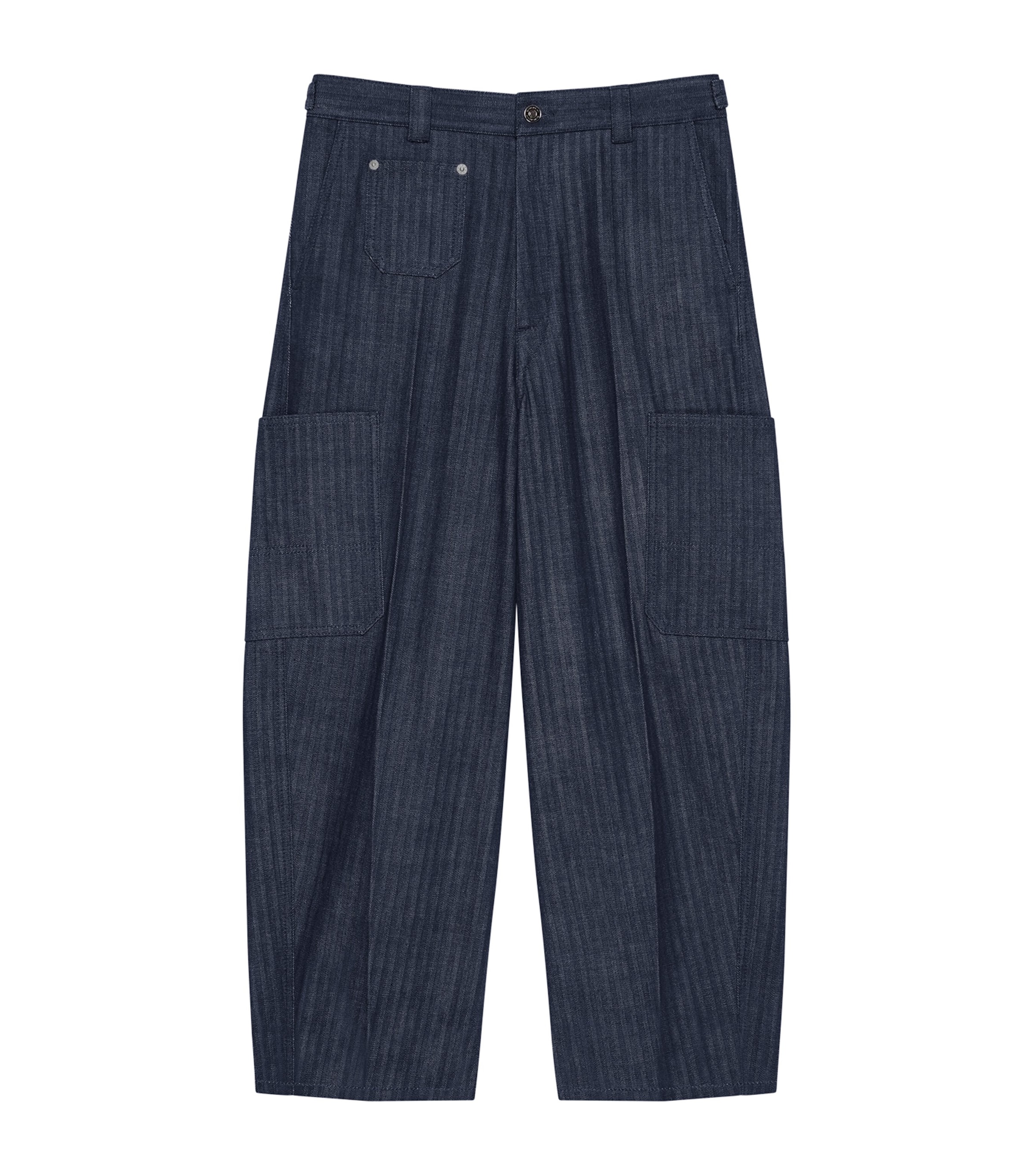 Wool Cargo Trousers DARK BLUE Image 1
