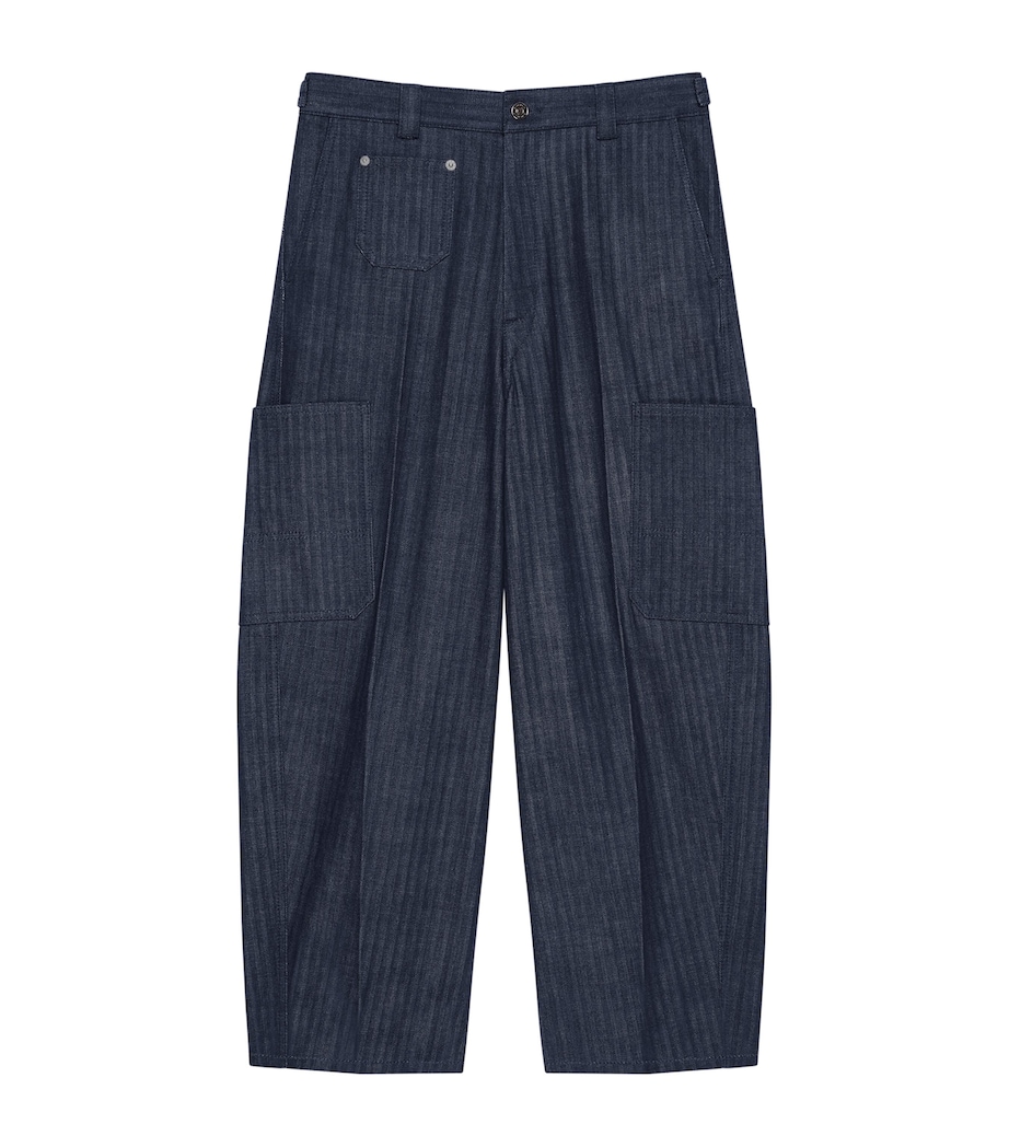 Wool Cargo Trousers DARK BLUE Image 1