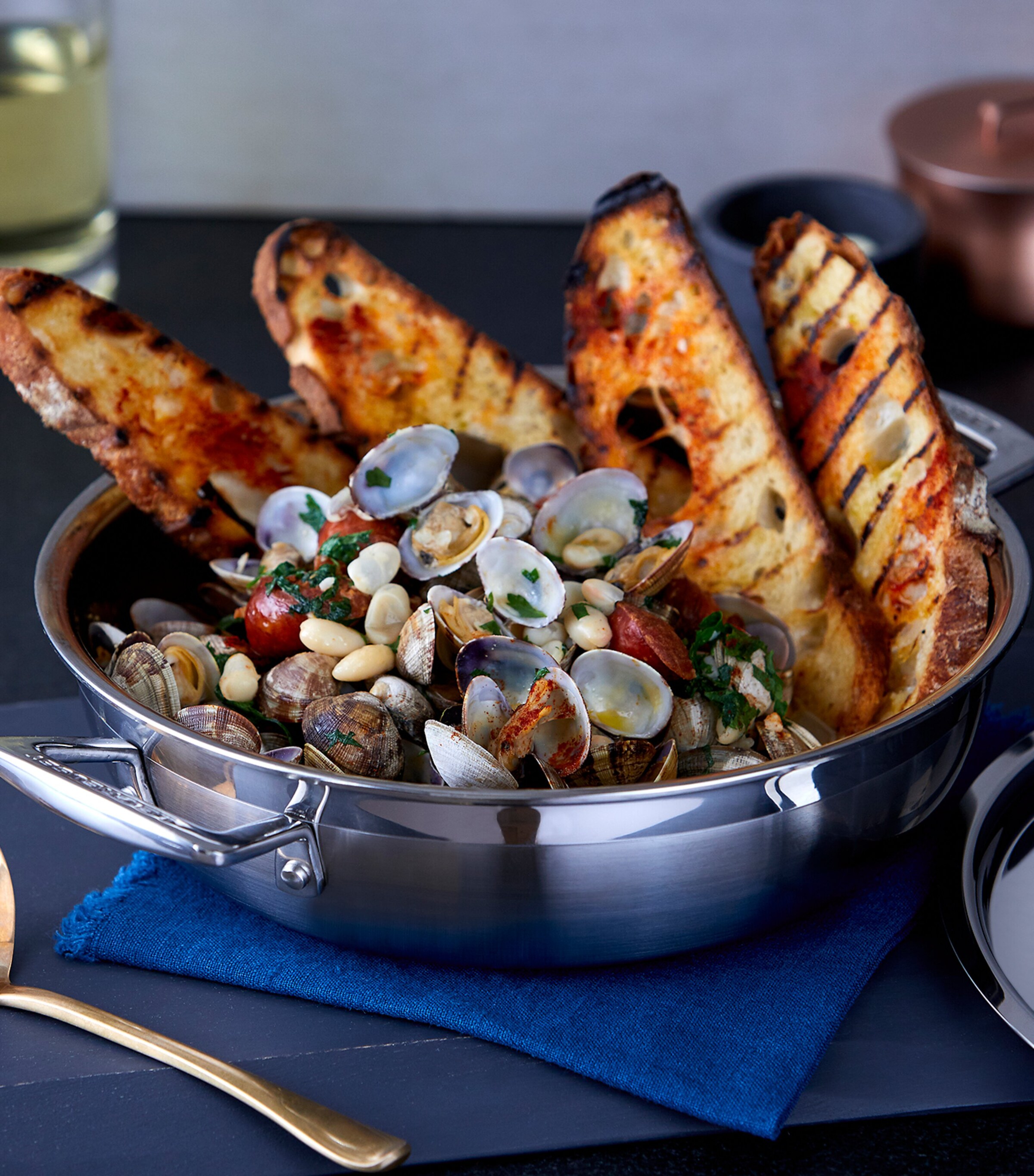 3-Ply Stainless Steel Shallow Casserole Dish (24cm) STEEL Image 5