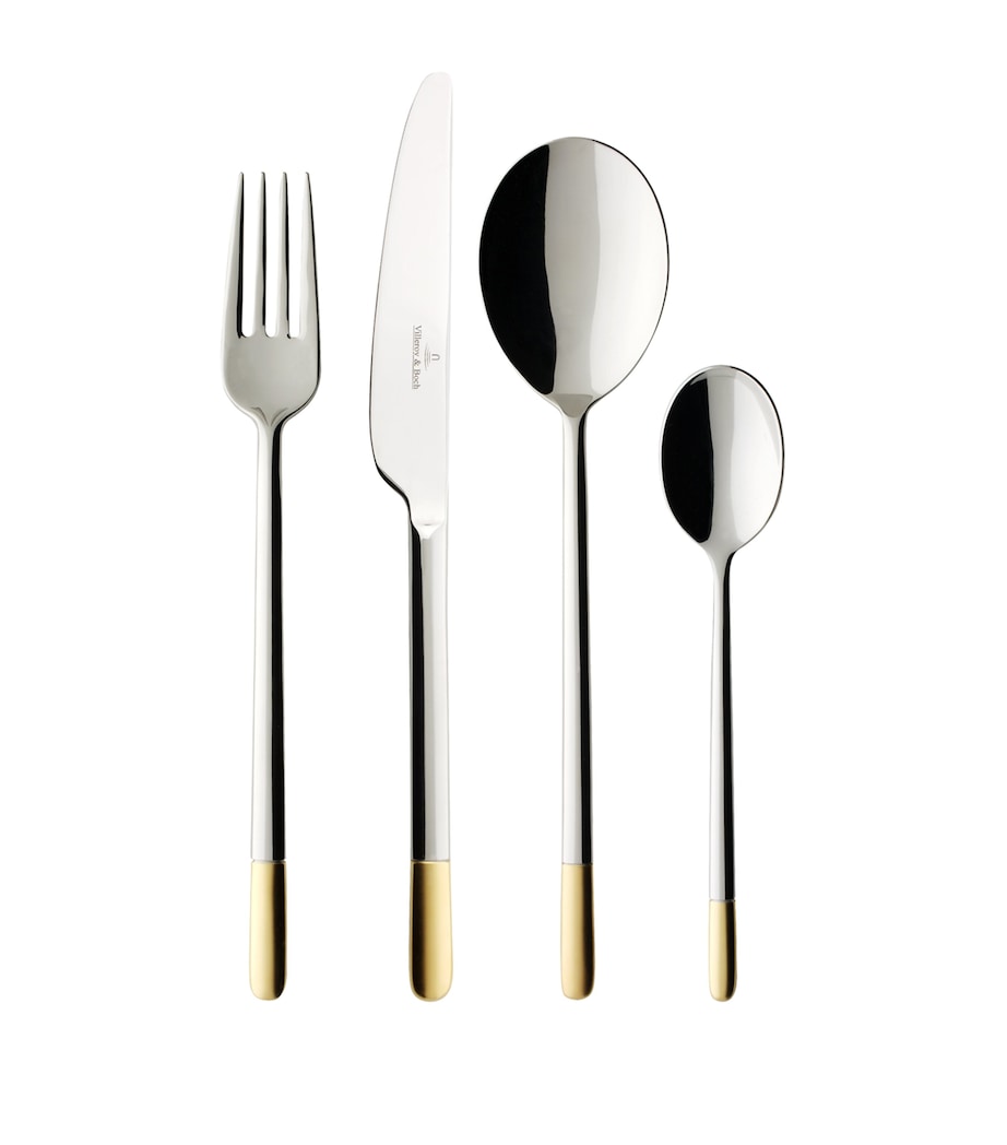 Villeroy & Boch Ella Partially Gold Plated Cutlery Set (24 pcs) Grey Image 1