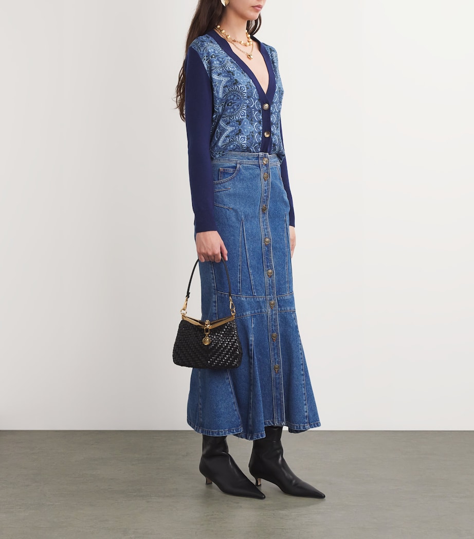 Etro Womens Wool-Blend Printed Cardigan Image 2