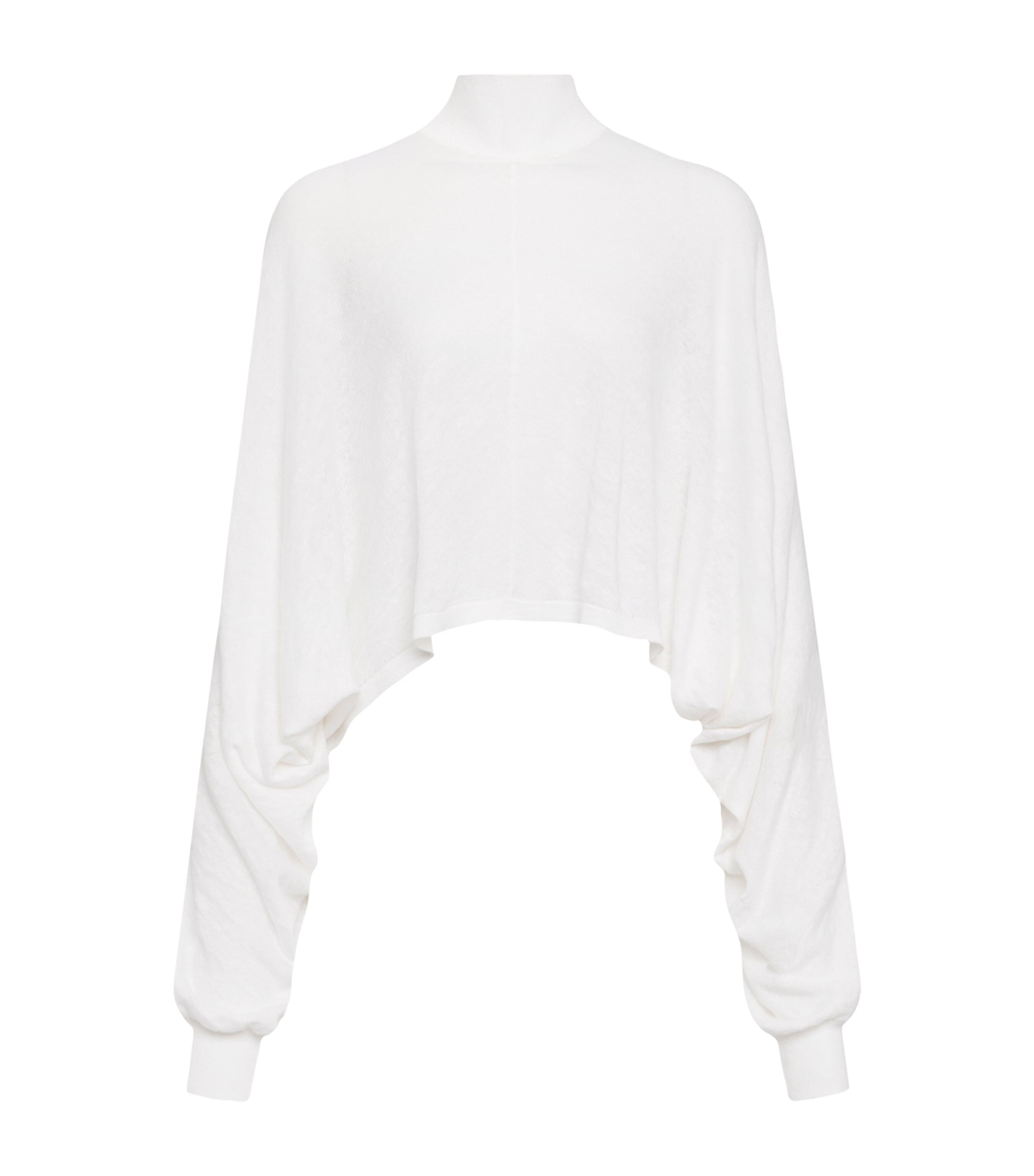 Alaïa Linen Batwing Sweater In White