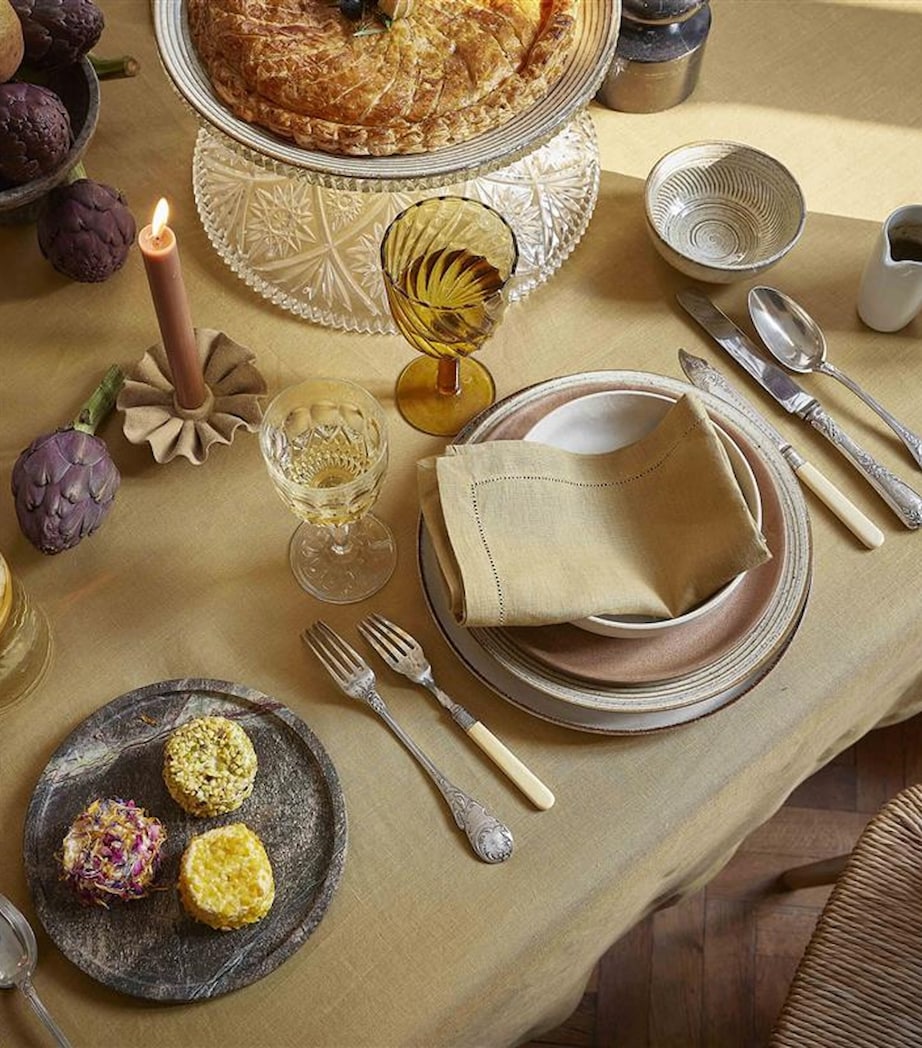 Linen Florence Sienne Tablecloth (170cm x 320cm) SIENNA YELLOW Image 4