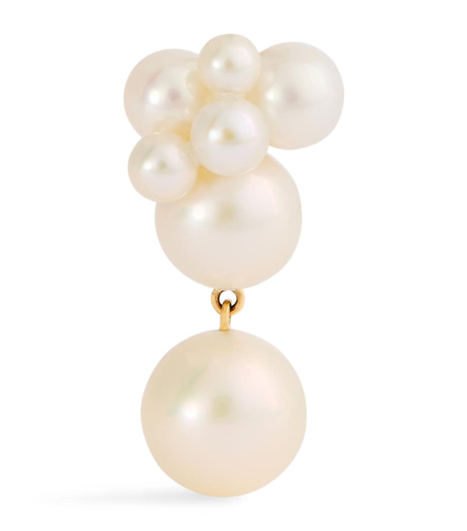 Yellow Gold and Pearl Bisou Perle Single Earring YELLOW GOLD Image 1