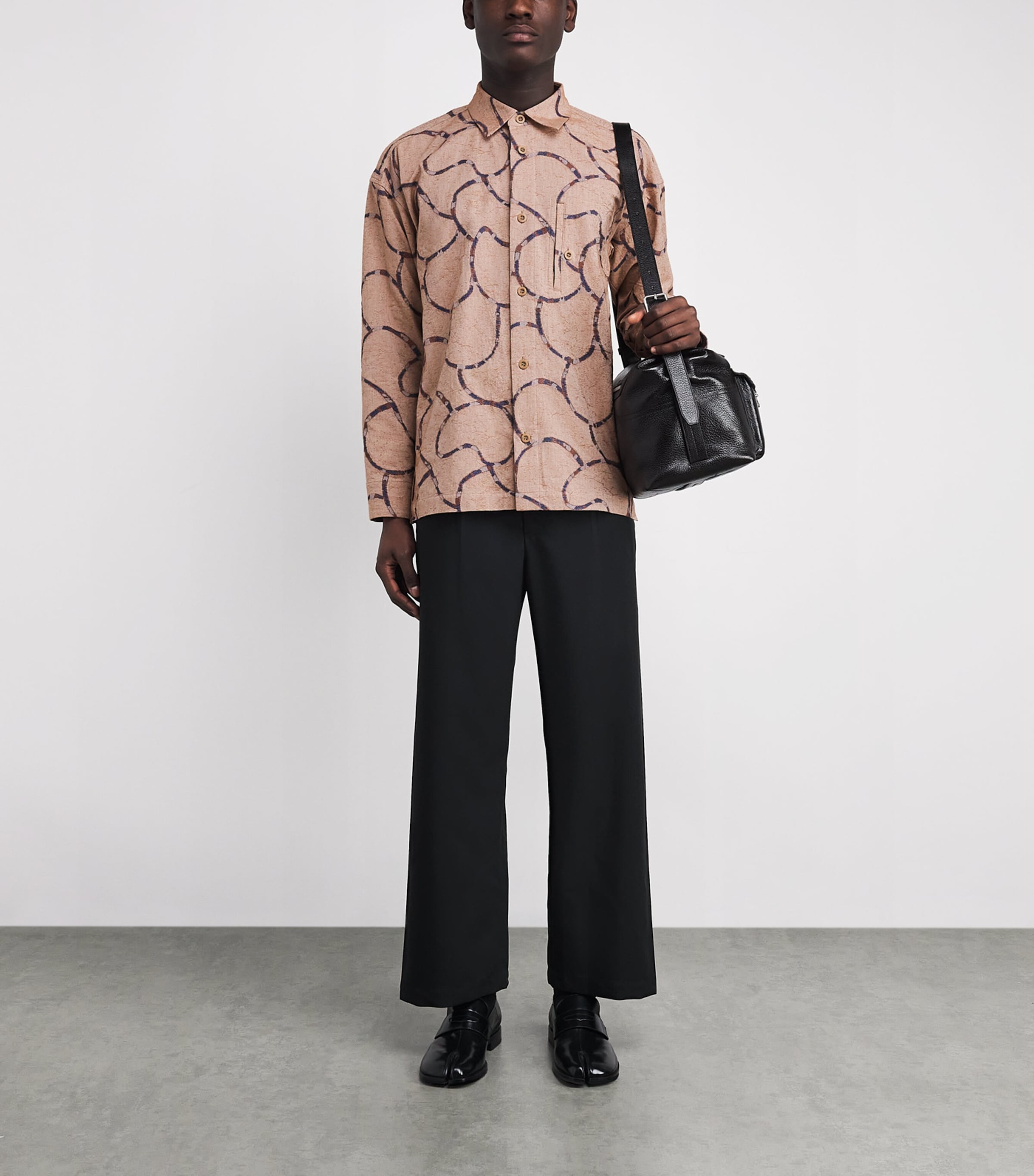 Vase Jacquard Shirt 41-BEIGE Image 2