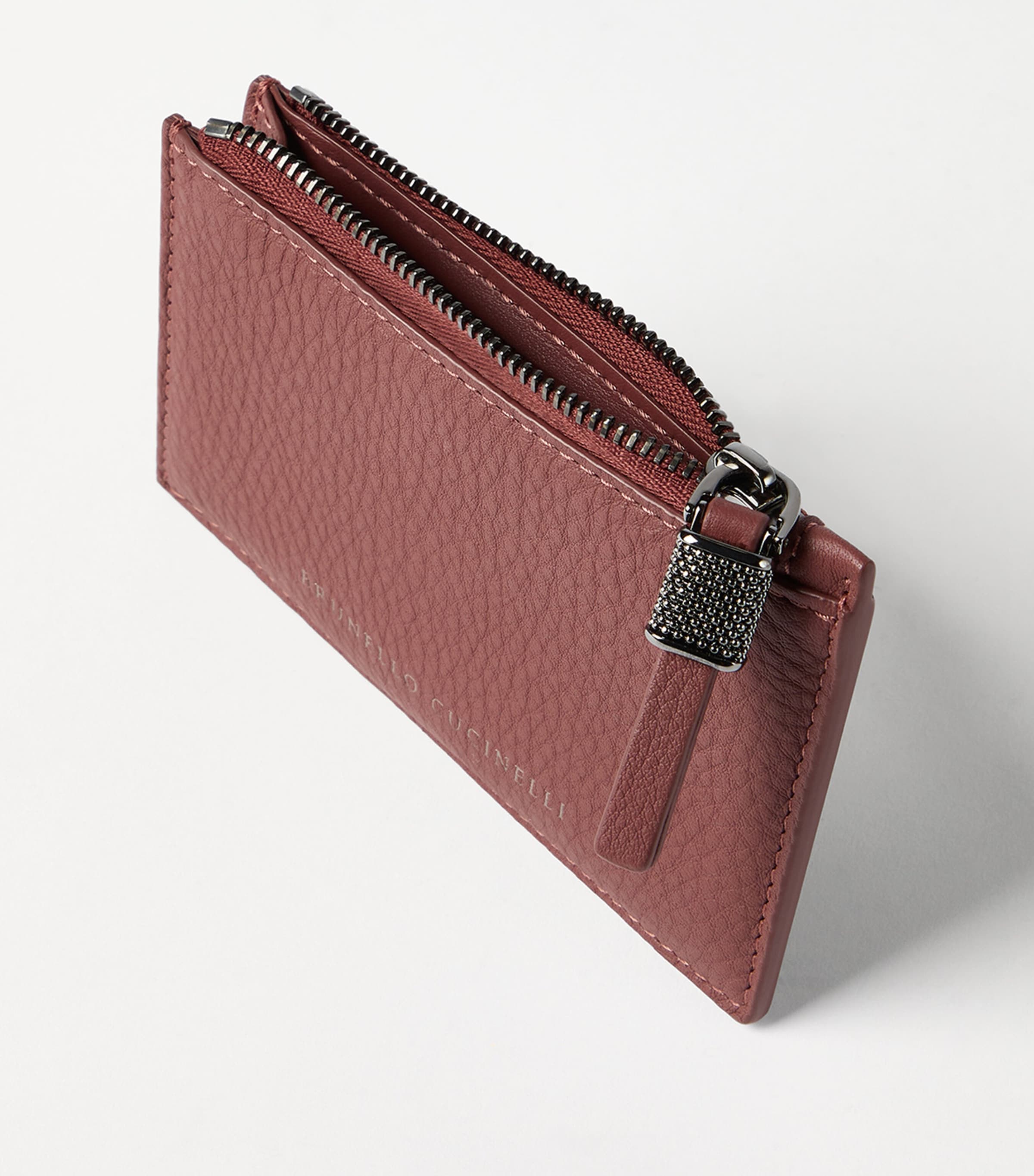 Brunello Cucinelli Leather Zipped Card Holder Image 2