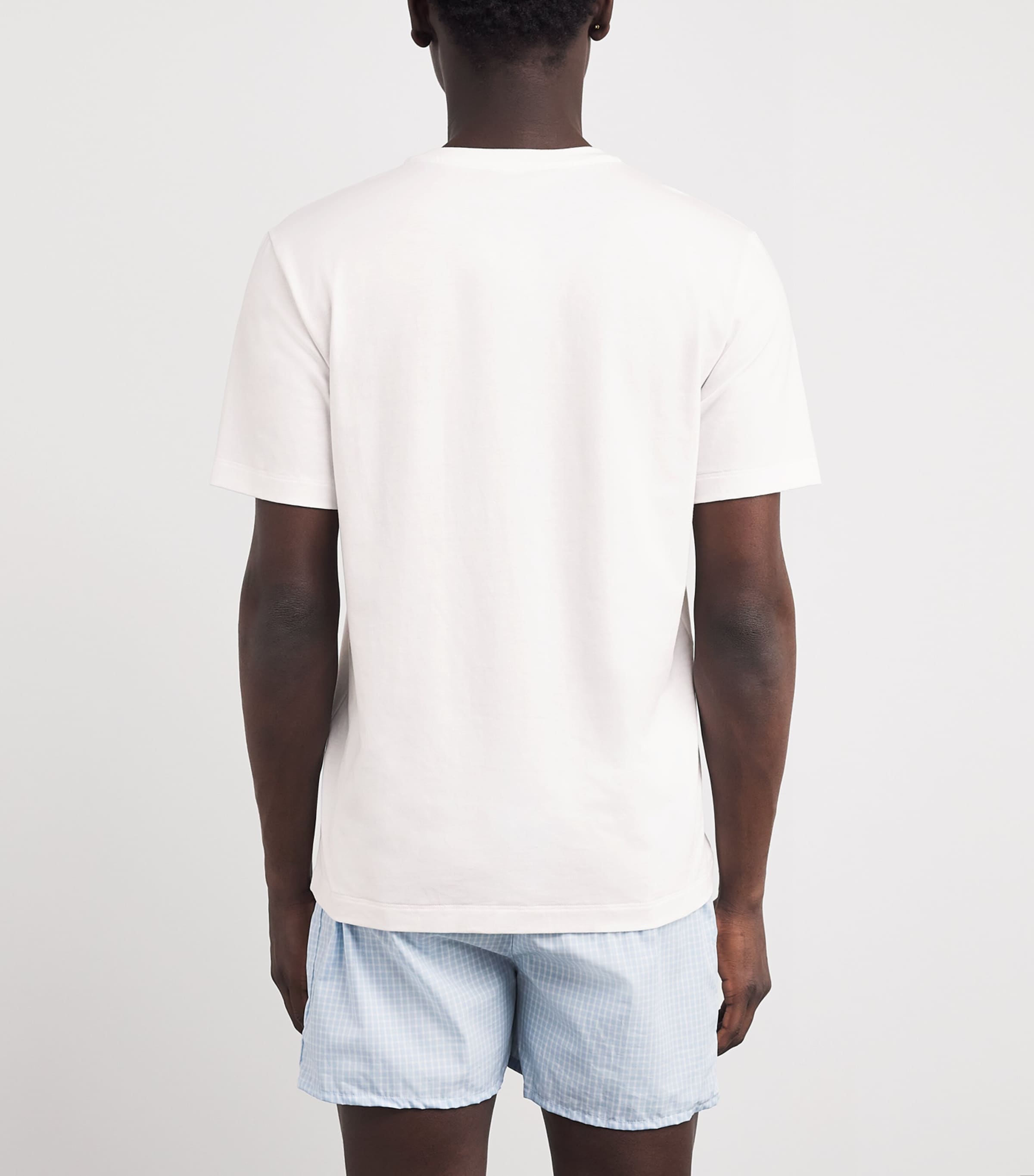 Cotton Living Crew-Neck T-Shirt 0101 WHITE Image 4