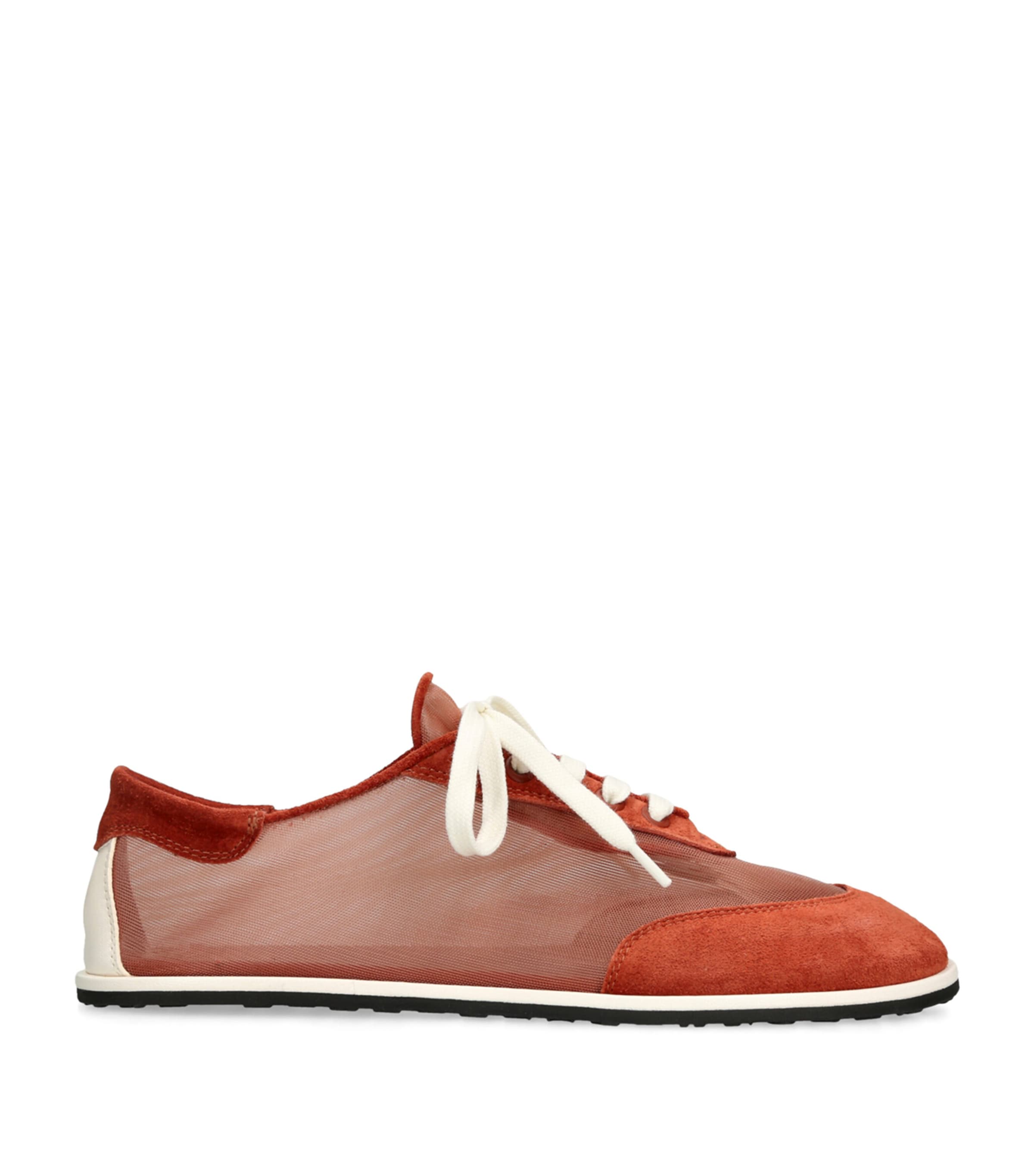 Dear Frances Brown Mesh Lace-Up Sneakers | Harrods US