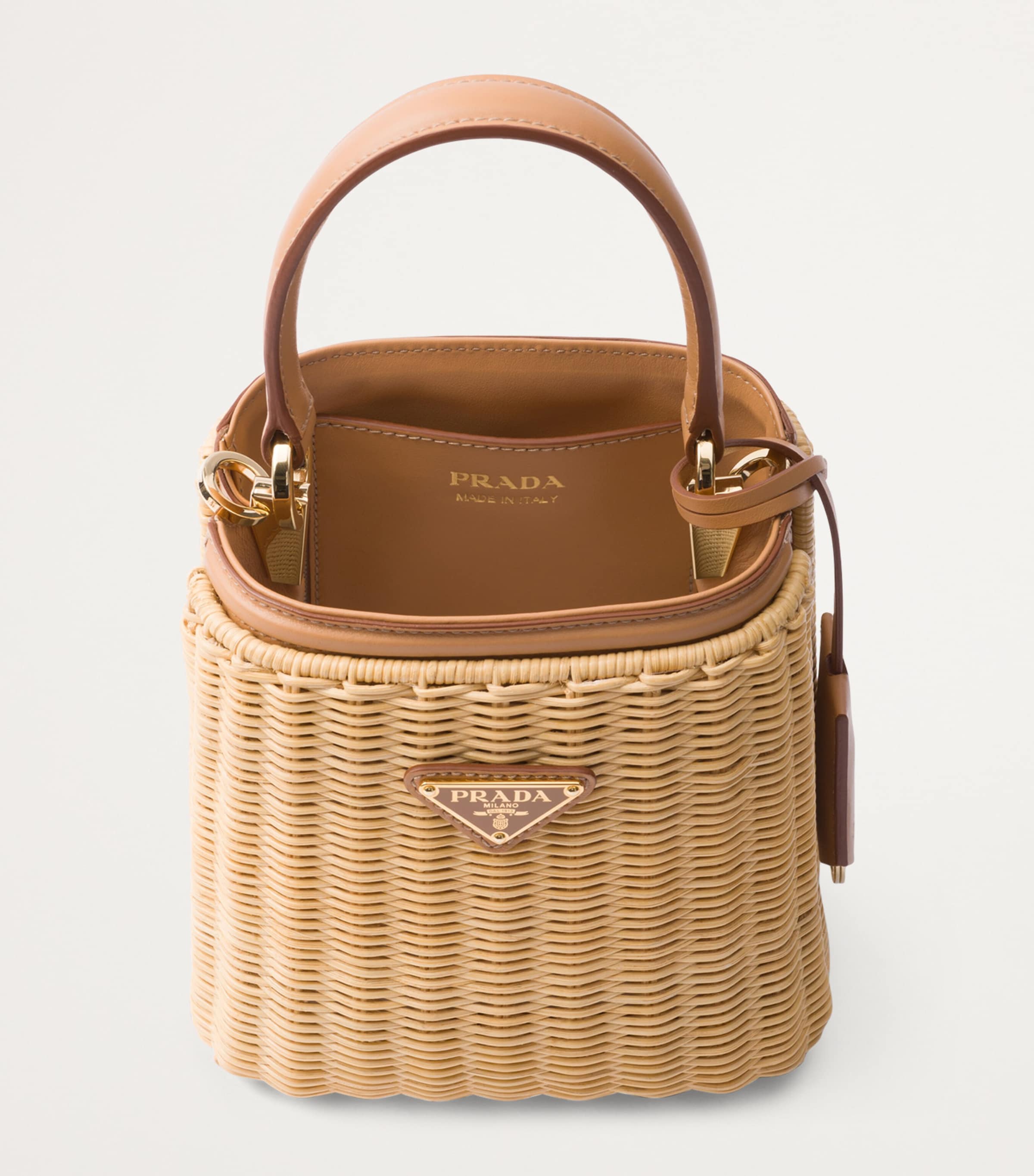 Mini Wicker Panier Top-Handle Bag F0018 Image 5