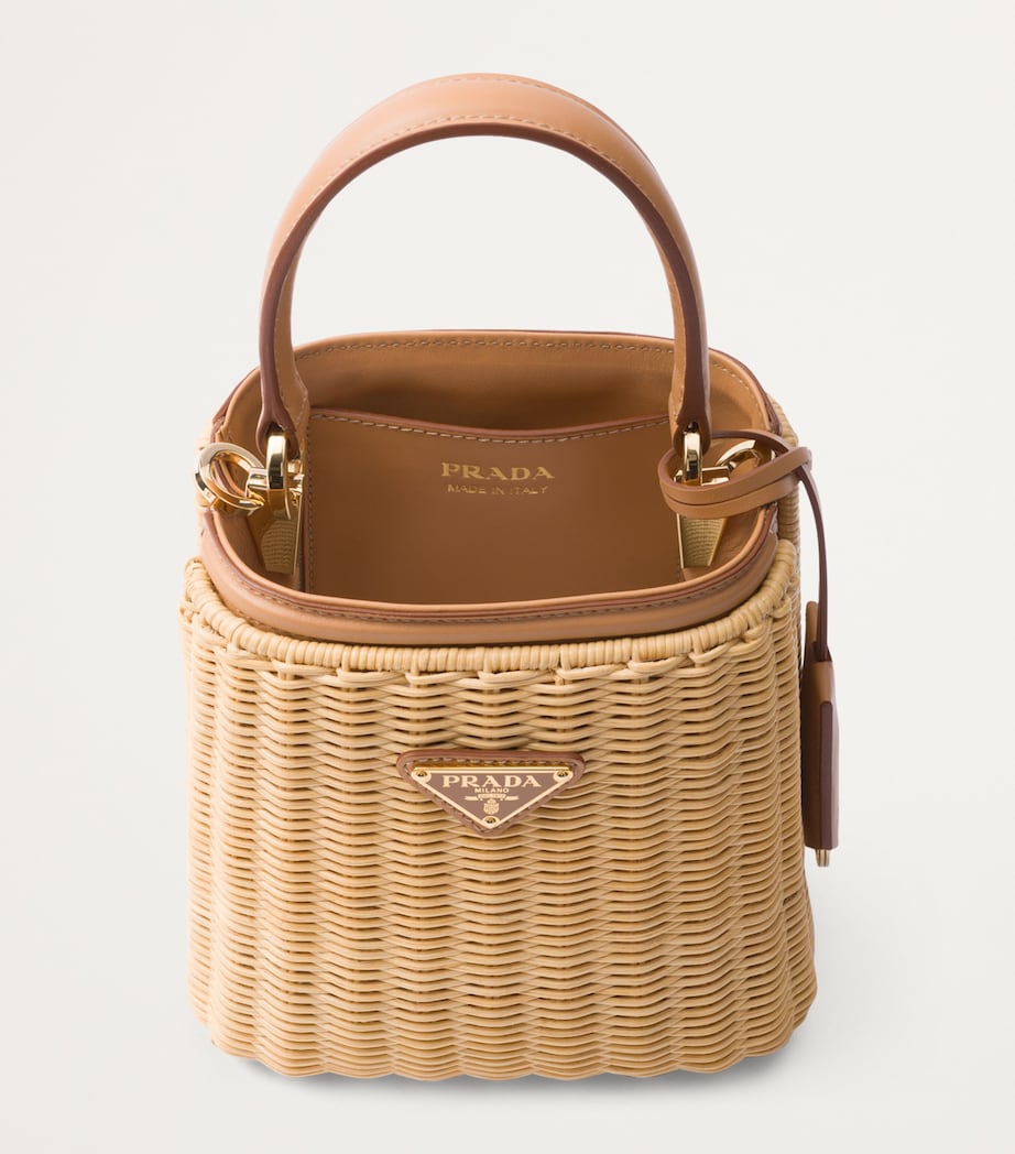 Mini Wicker Panier Top-Handle Bag F0018 Image 5