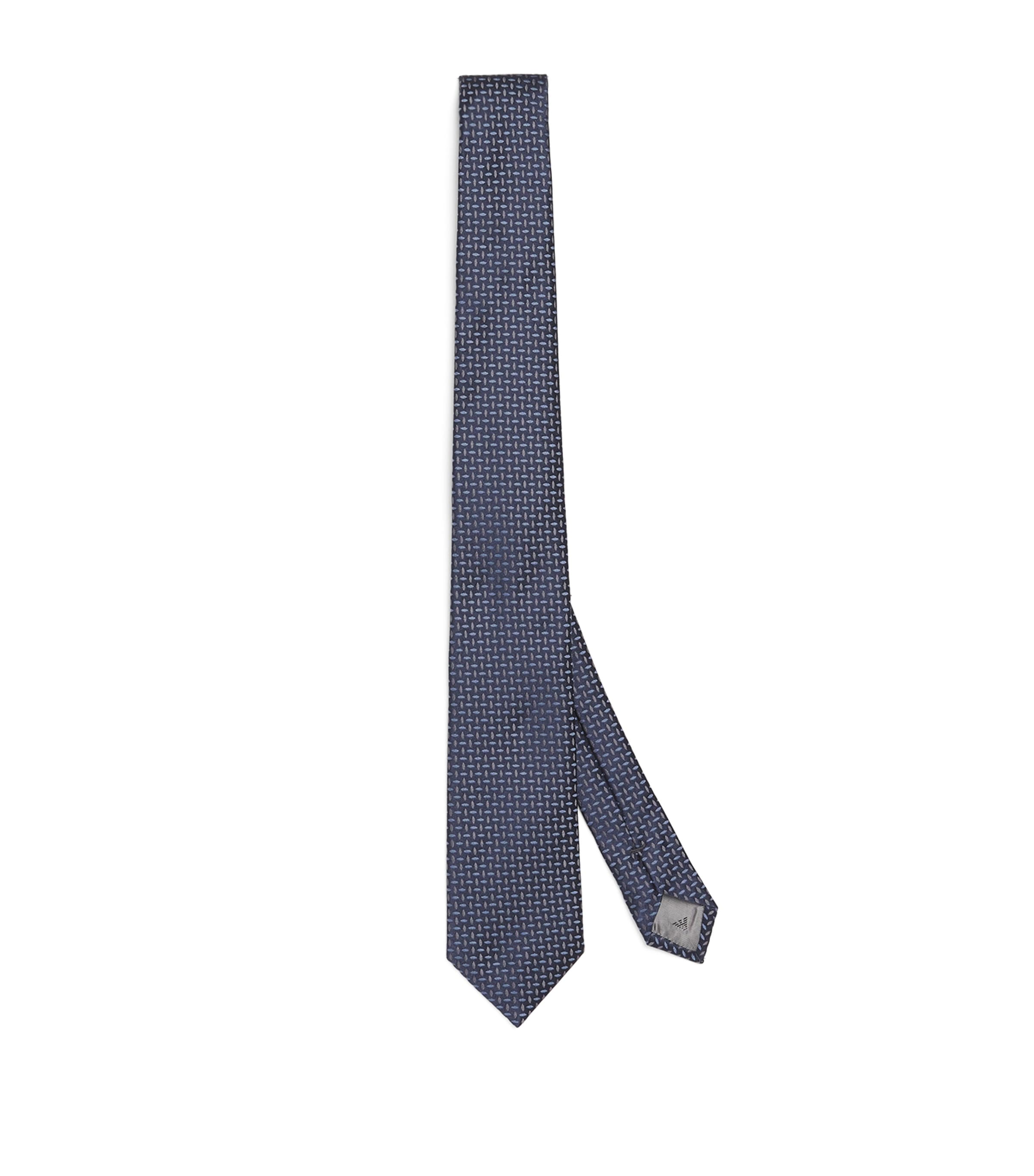 Emporio Armani Silk Jacquard Tie In Blue