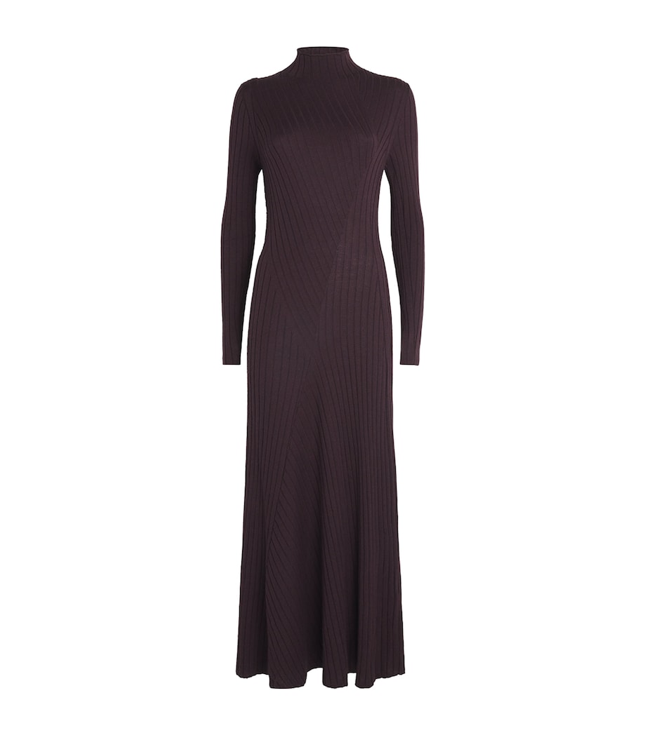 Wool-Silk Rib-Knit Maxi Dress MOSTO Image 1