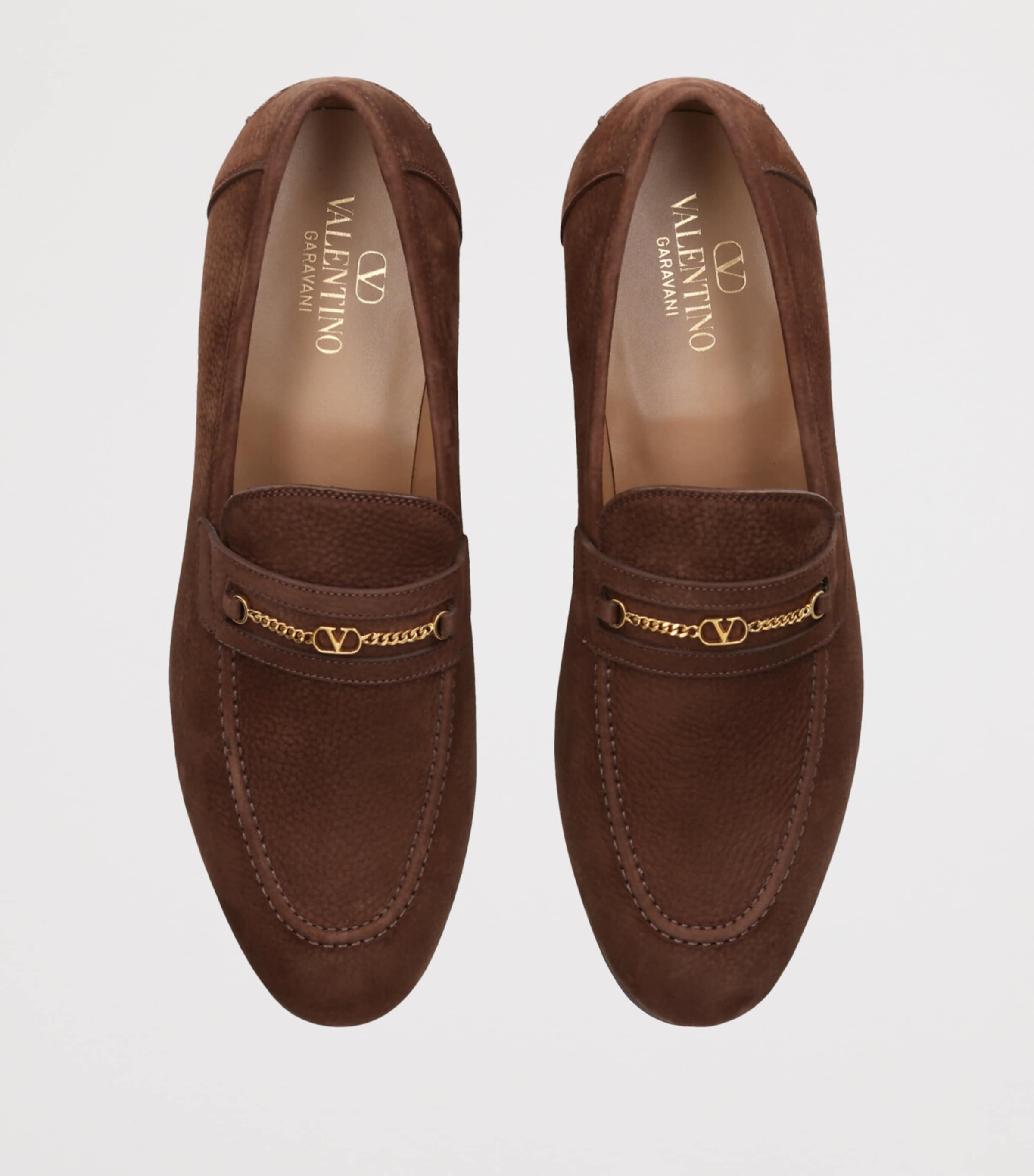 Pebbled Suede VLogo 2.0 Loafers BROWN Image 4
