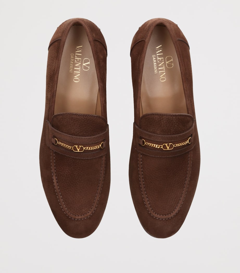 Pebbled Suede VLogo 2.0 Loafers BROWN Image 4