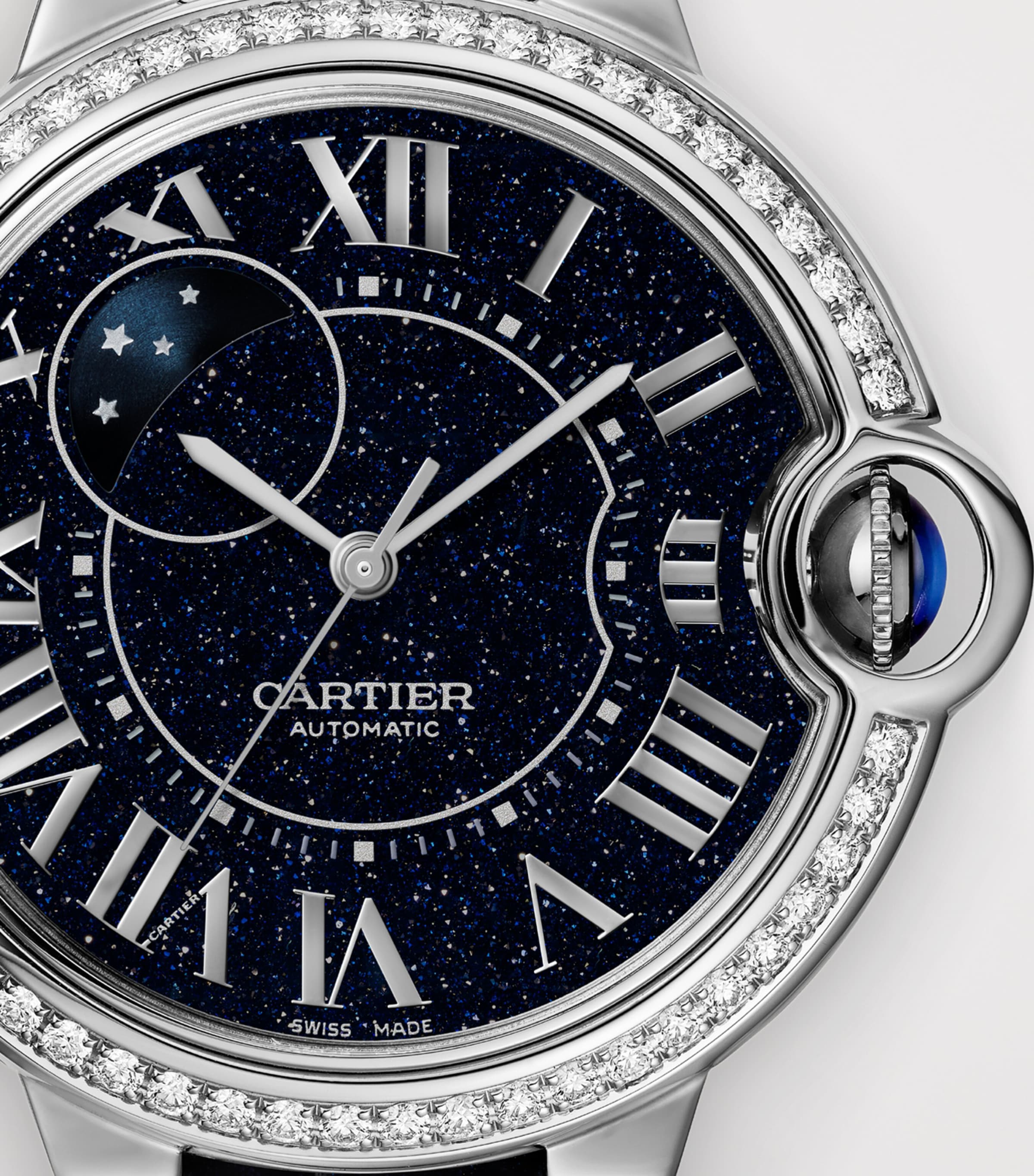 White Gold and Diamond Ballon Bleu de Cartier Watch 36mm WHITE GOLD Image 6